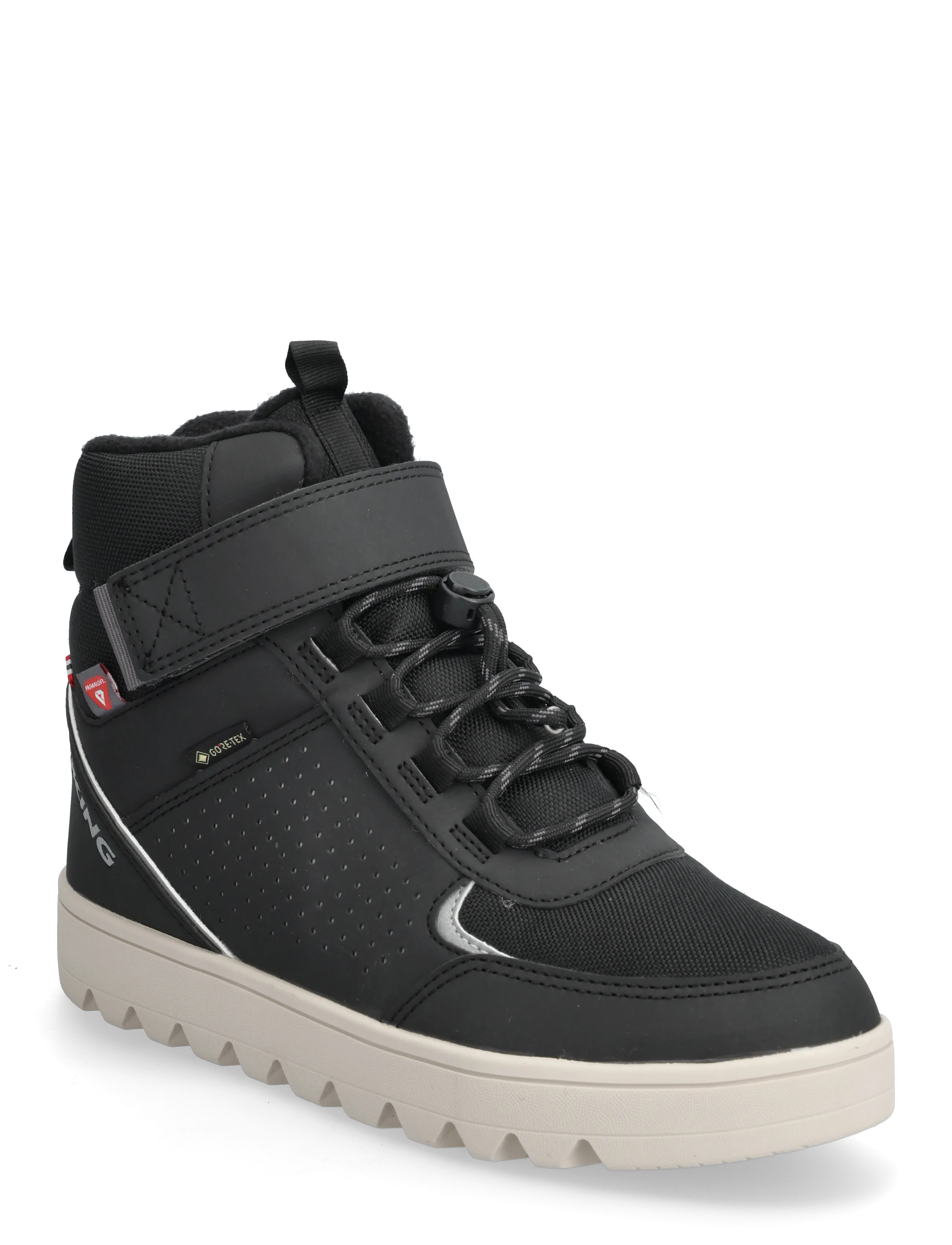 Viking Fleek Warm Gtx 1V Sl, Børn, Børne Høj Skaft Velcro Vinterstøvle, Sort, Str: 32