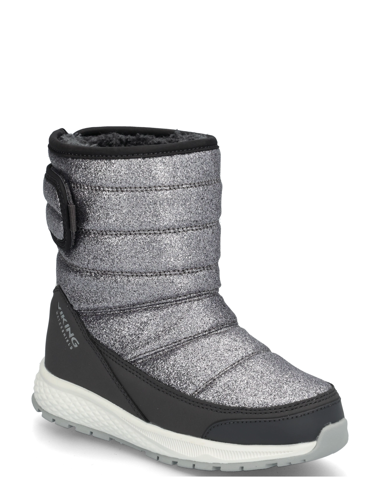 Viking Equip Glitter Warm Wp Pull-On, 28, Grey, Vinterstøvler > Vinterstøvler Pull On, Børn