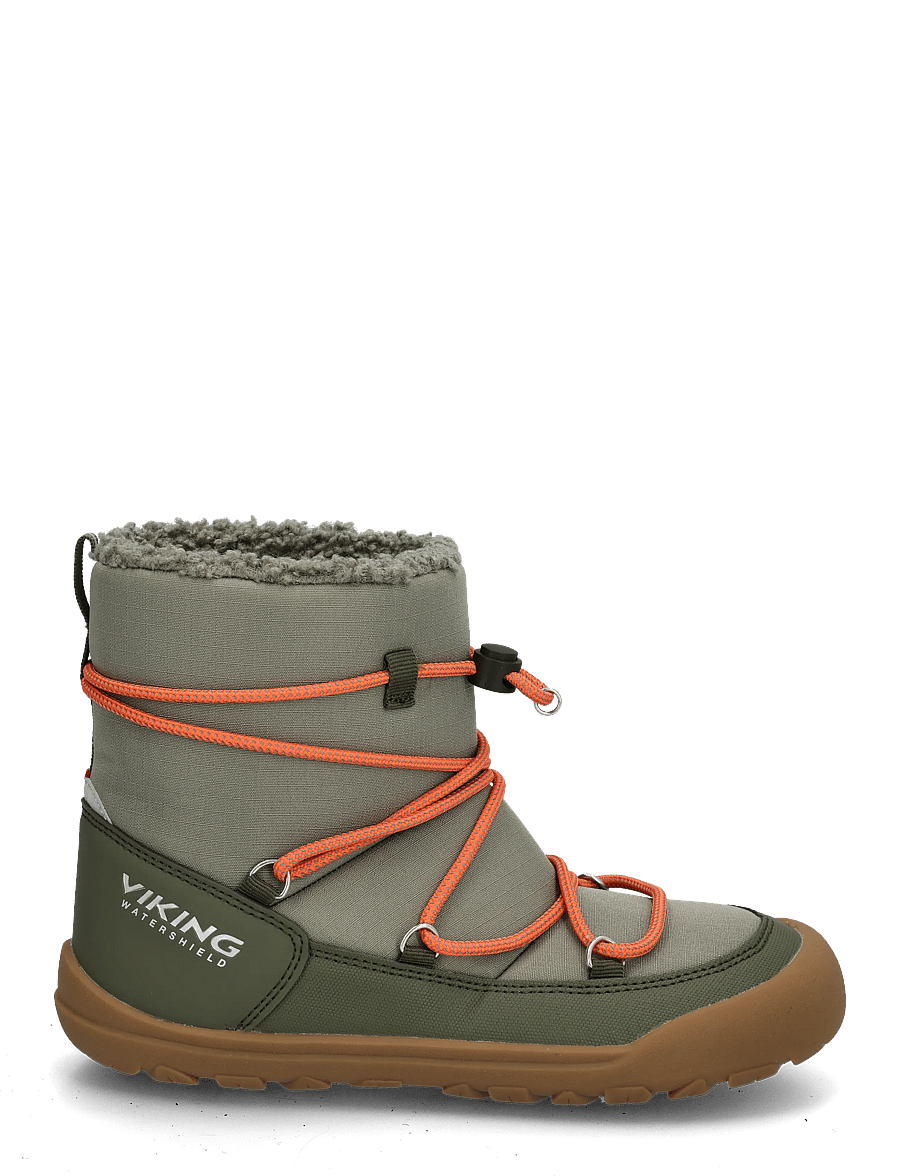 Viking - Birch Barefoot Warm WP Pull-on - baskāju apavi - olive - 2