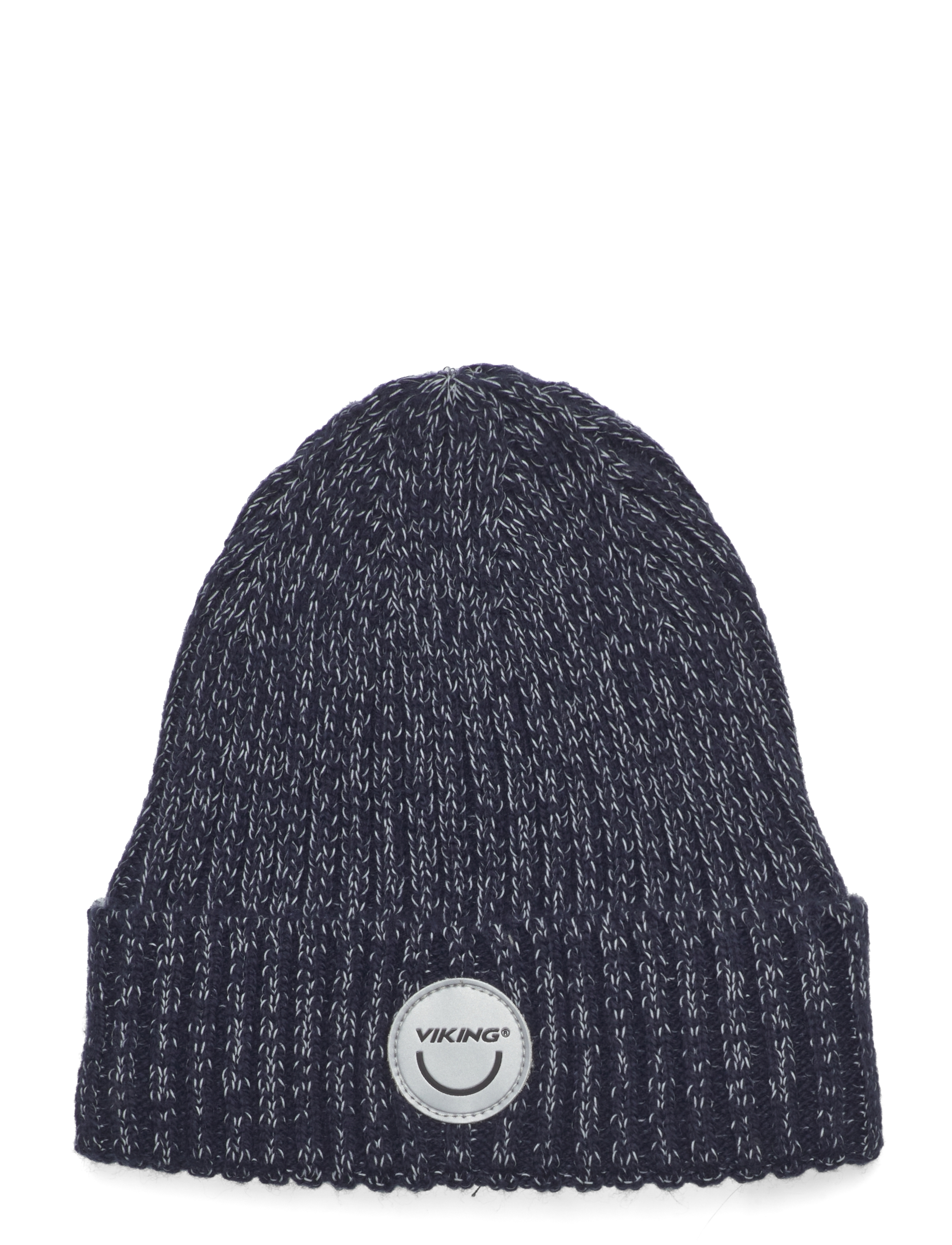 Viking Fun Reflex Beanie, Børn, Ribstrikket Refleks Hue, Navy, Str: 50-52