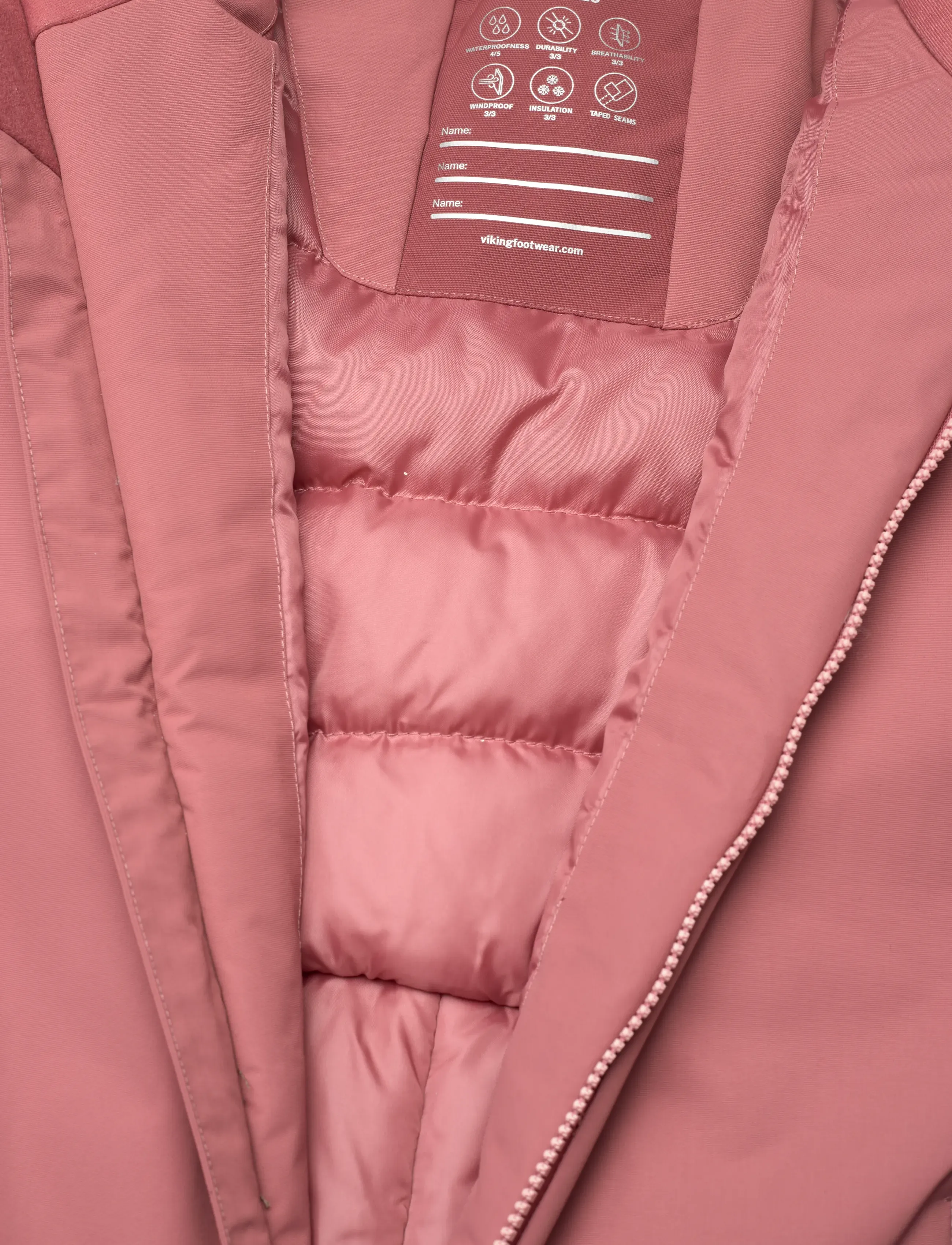 Viking - Expower Insulated Playsuit - Õueriided - dark pink - 4