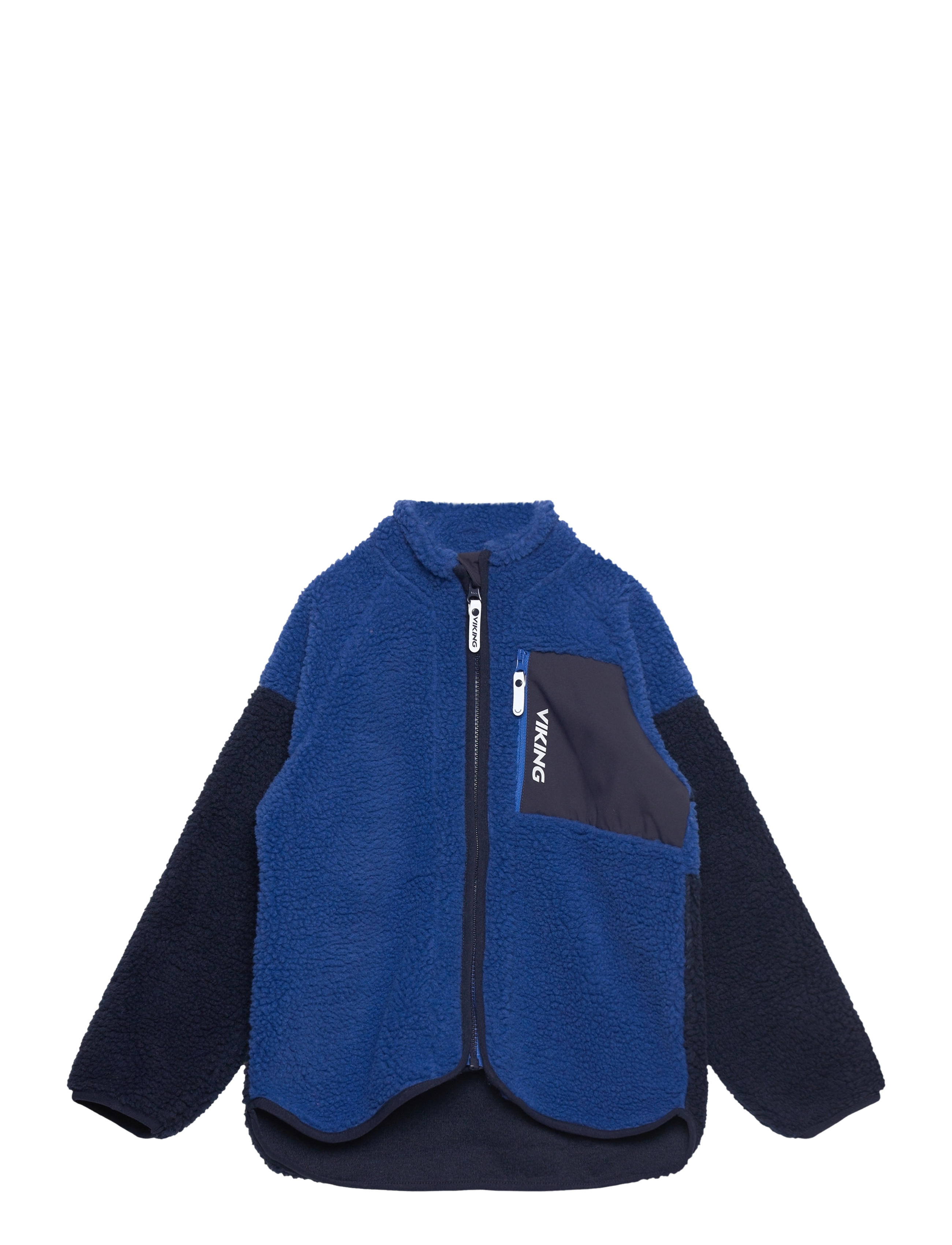 Viking Playtime Pile Midlayer Jacket, 134, Blue, Yderbeklædning Af Fleece > Fleecejakker, Børn