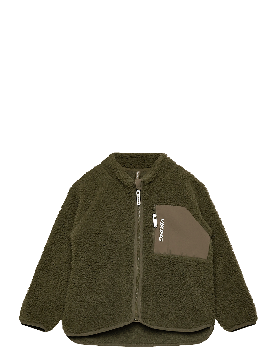Viking - Playtime Pile Midlayer Jacket - isolerade jackor - olive - 0