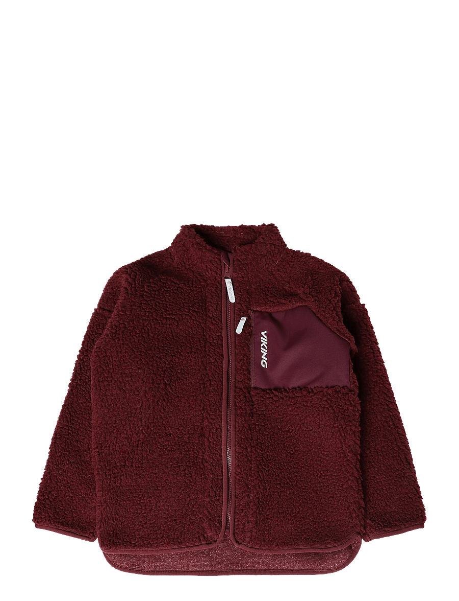 Viking - Playtime Pile Midlayer Jacket - isolerede jakker - plum - 0