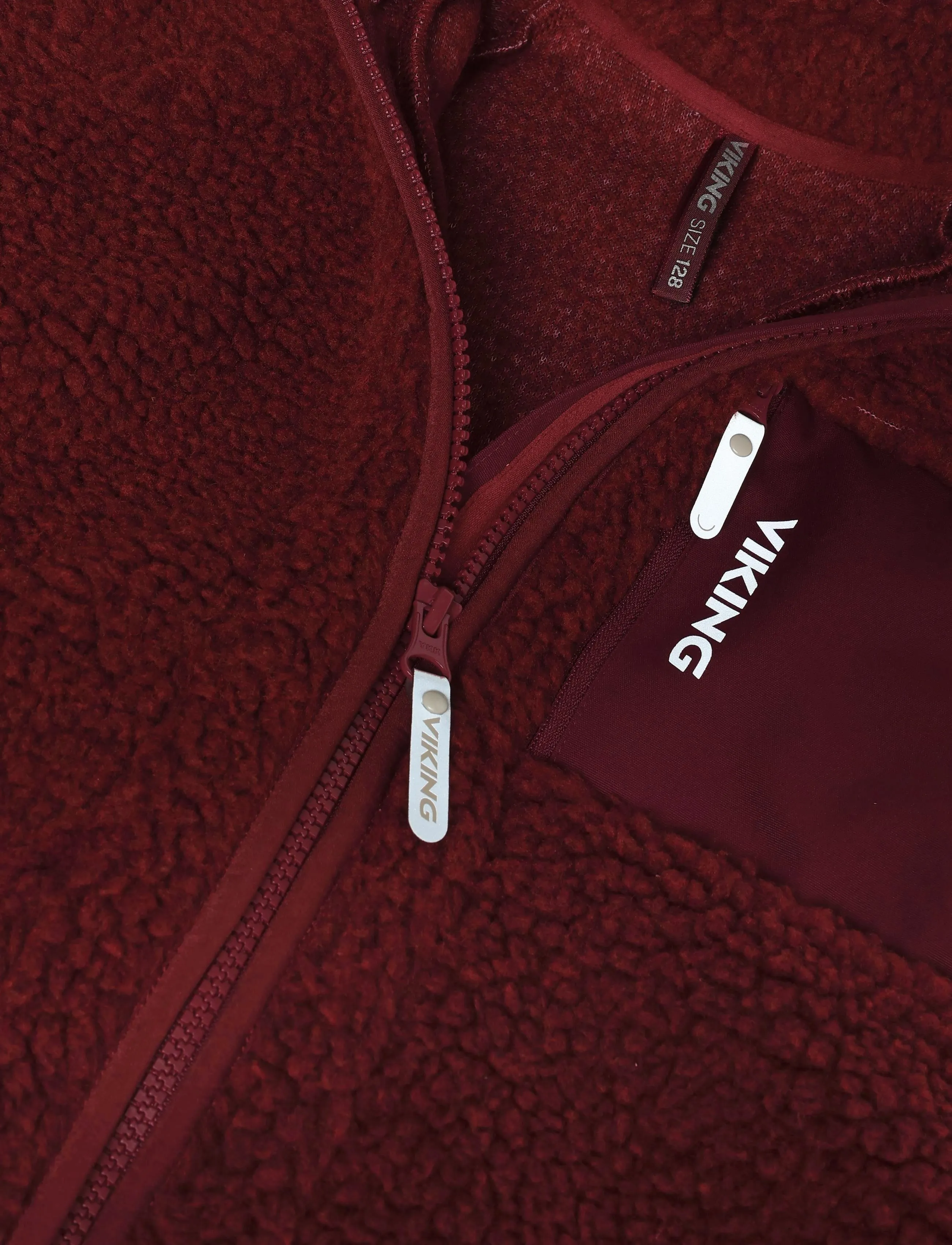 Viking - Playtime Pile Midlayer Jacket - isolerede jakker - plum - 2