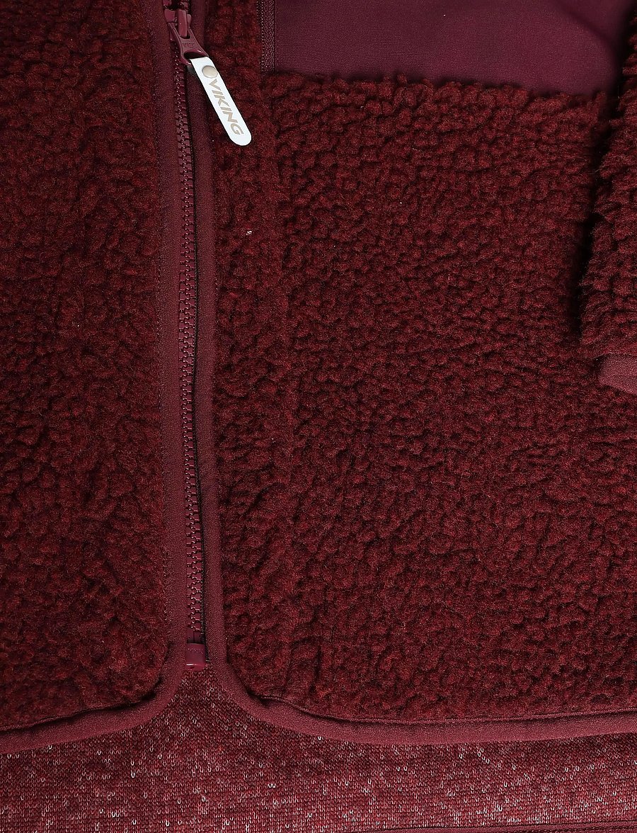 Viking - Playtime Pile Midlayer Jacket - isolerede jakker - plum - 3