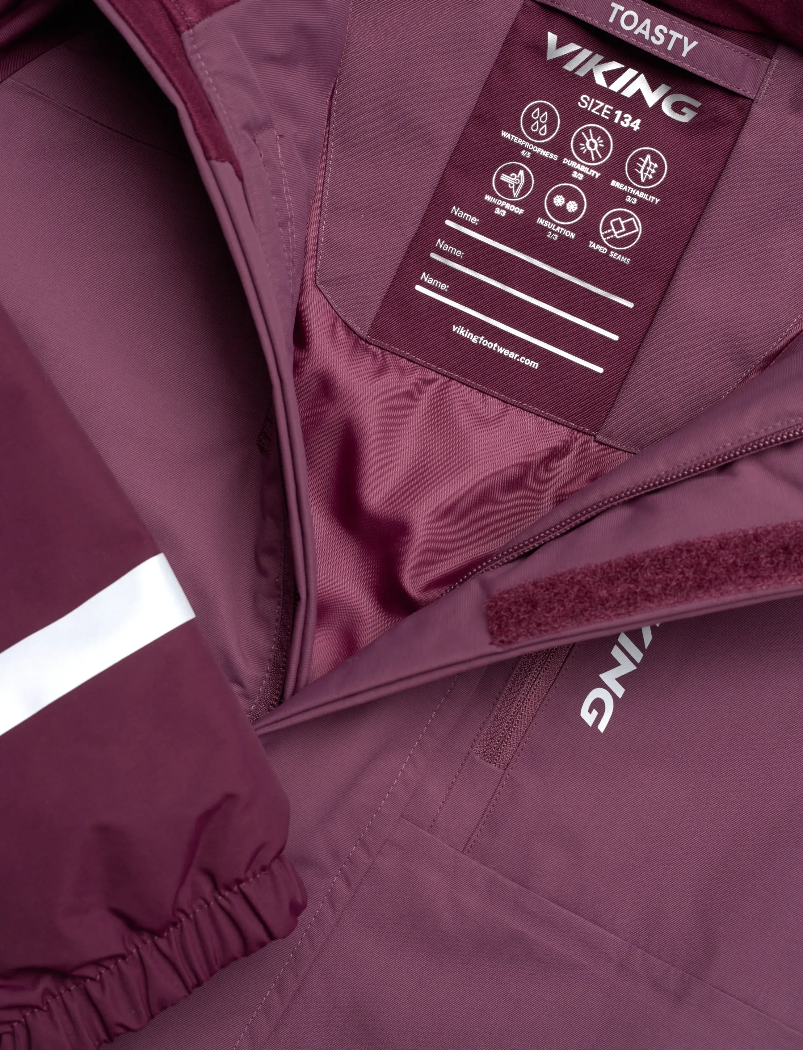 Viking - Toasty Winter Thermal Overall - ytterkläder - plum - 2
