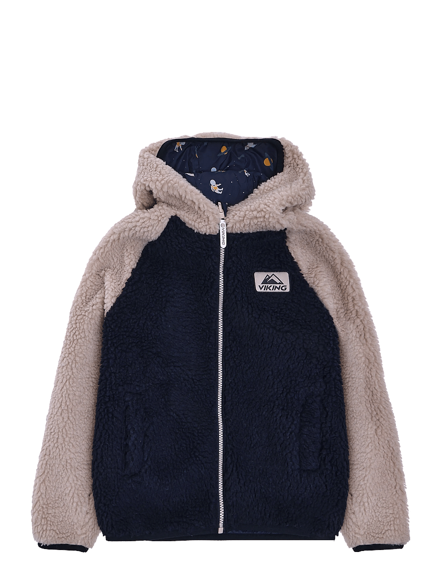 Viking - Play Reversible Pile Jacket - isolerede jakker - navy/cement - 0