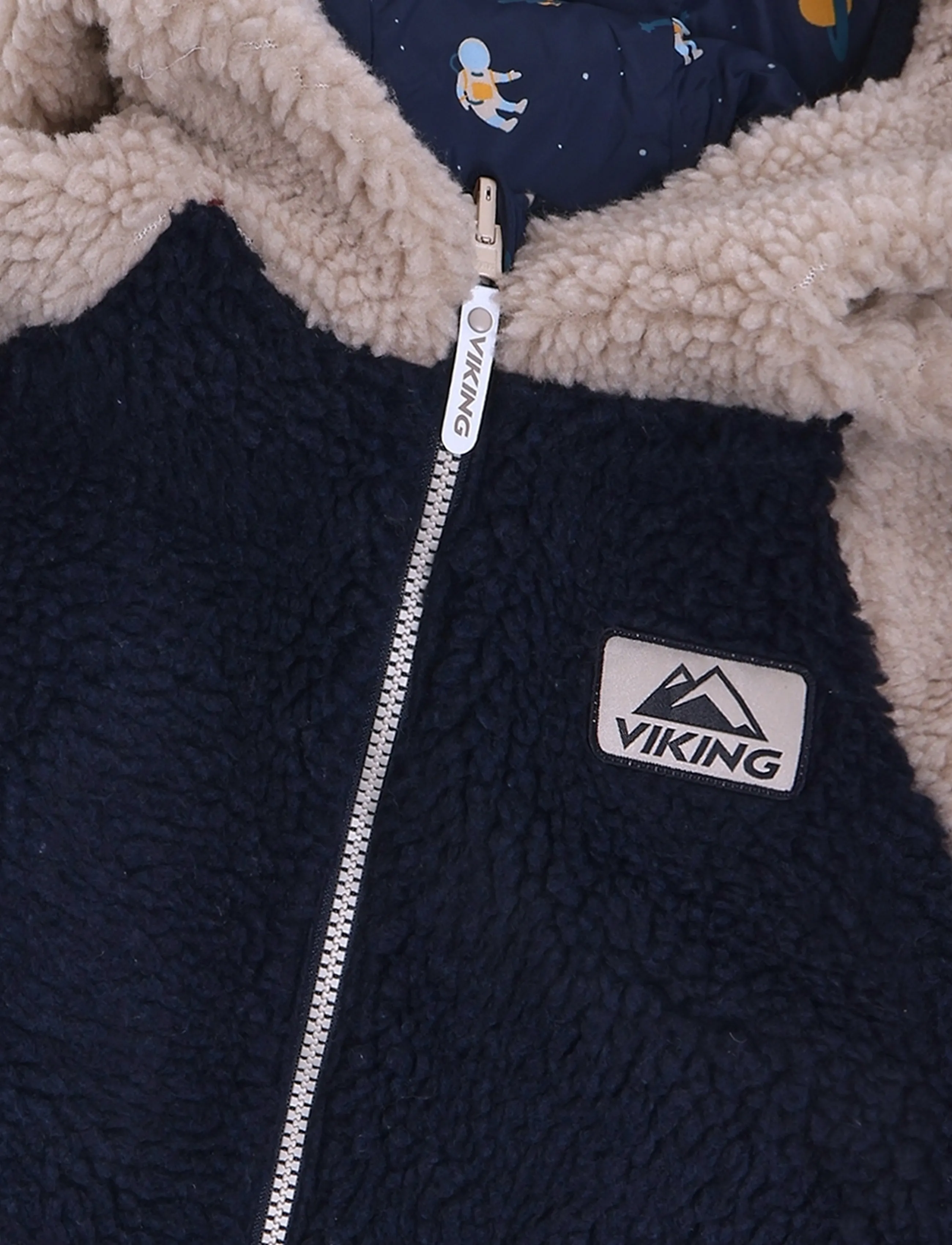 Viking - Play Reversible Pile Jacket - isolerede jakker - navy/cement - 2