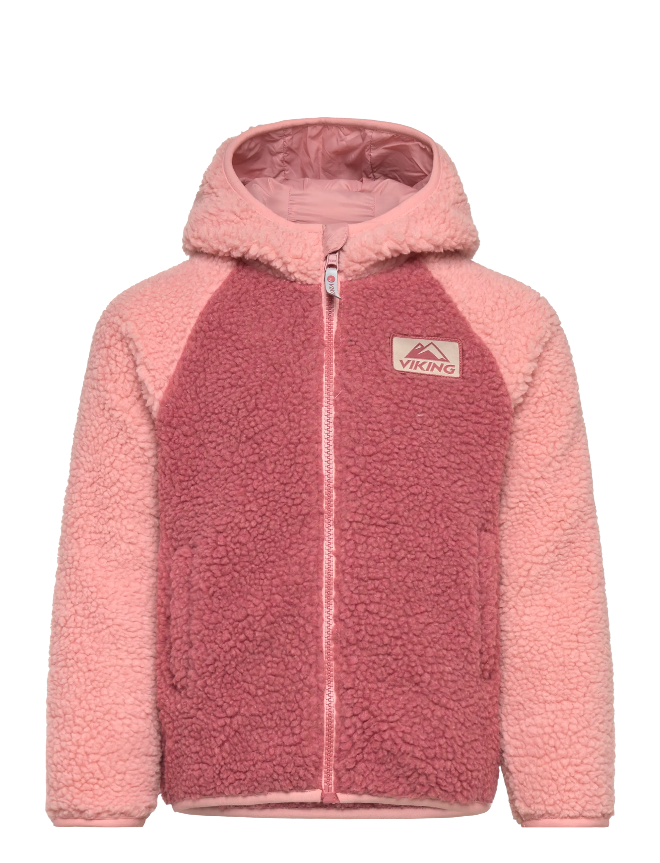 VIKING Play Reversible Pile Jacke Pink - 110 - Kinder