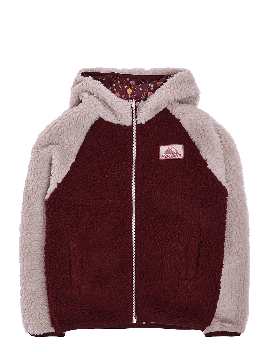 Viking - Play Reversible Pile Jacket - isolerede jakker - plum - 0