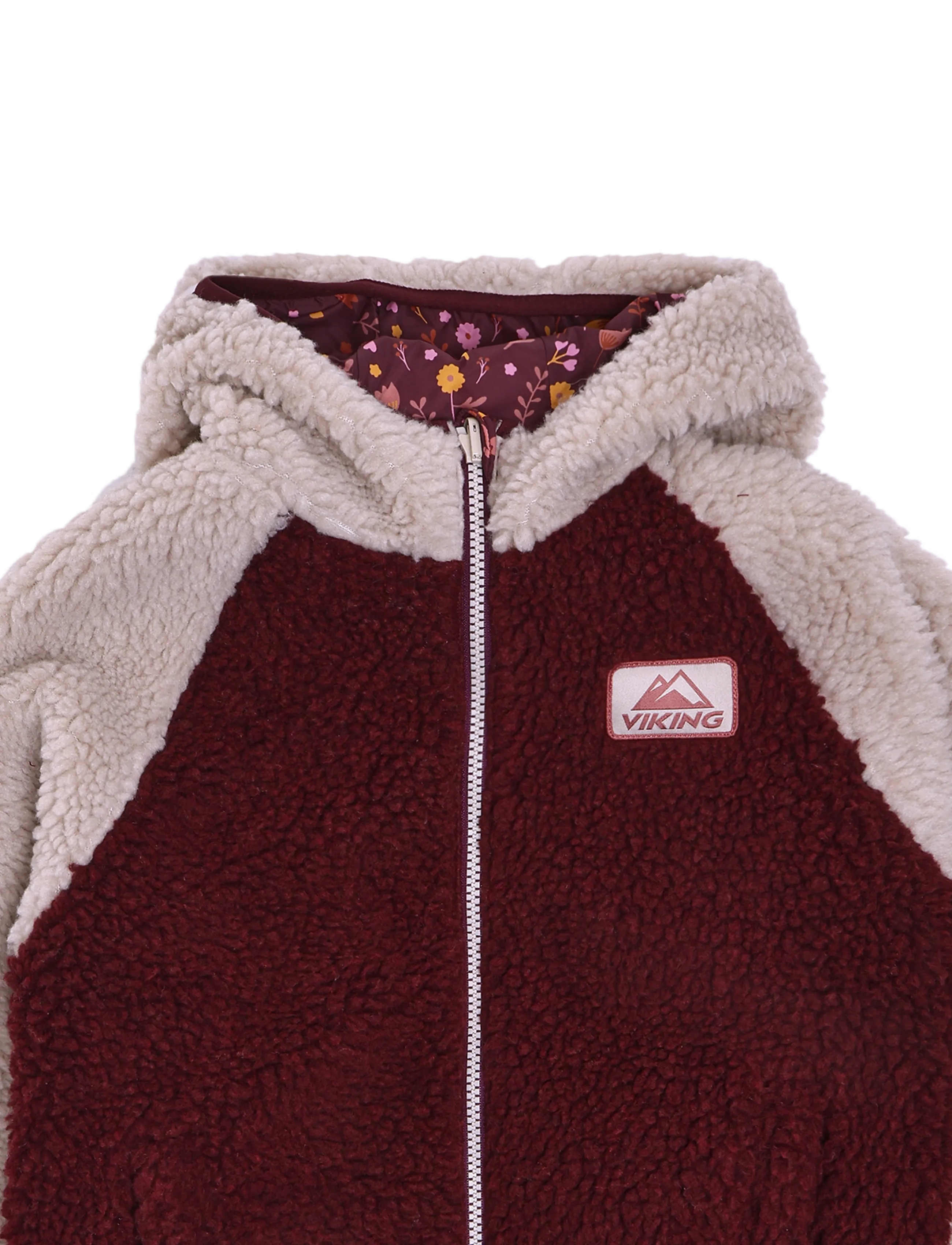 Viking - Play Reversible Pile Jacket - isolerede jakker - plum - 2