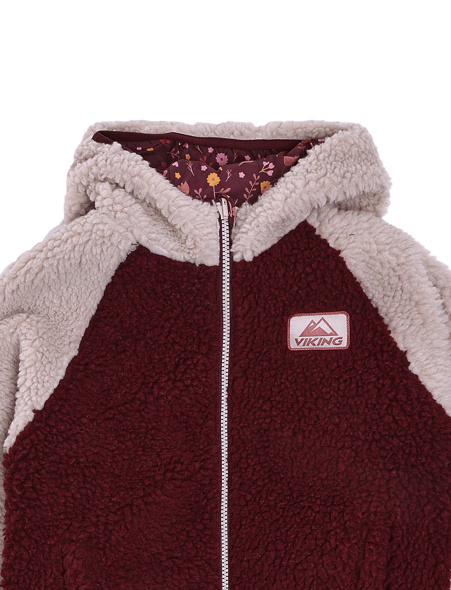 Viking - Play Reversible Pile Jacket - isolerede jakker - plum - 2