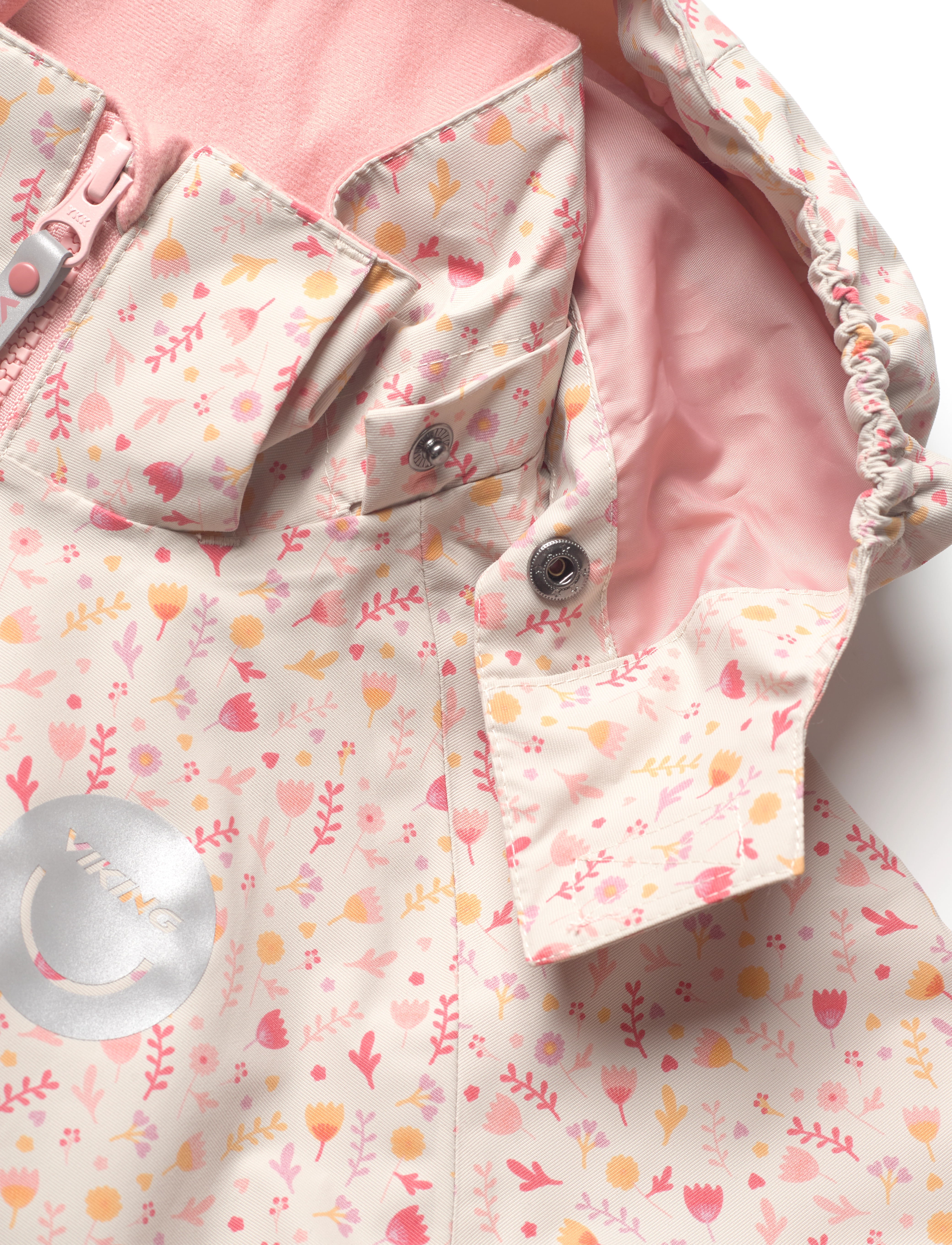 Viking - Play Jacket Spring WP printed - regenmäntel - light pink - 3
