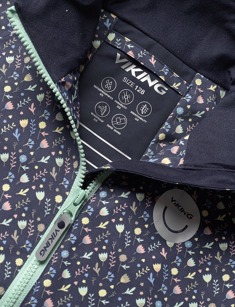 Viking - Play Jacket Spring WP printed - tuule- ja vihmajakid - navy - 2