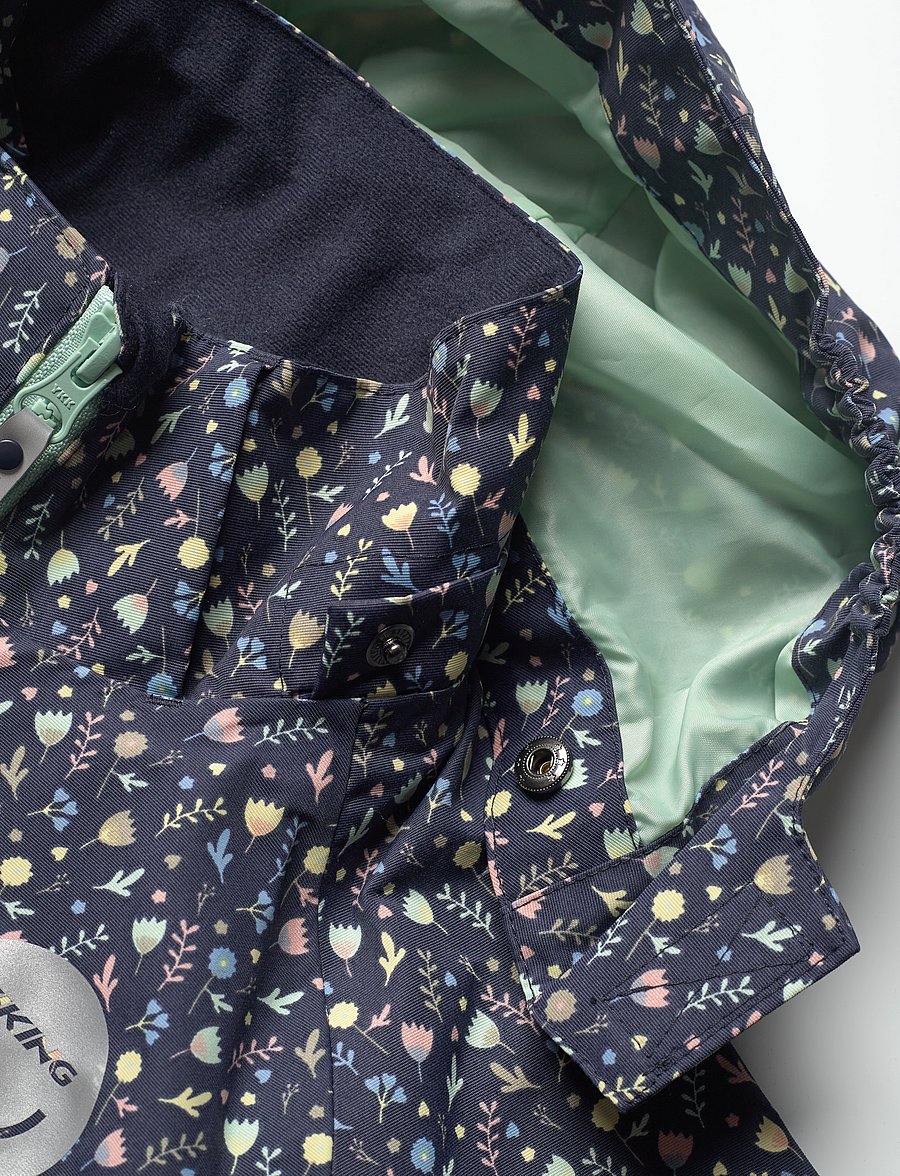 Viking - Play Jacket Spring WP printed - shell & rain jackets - navy - 3