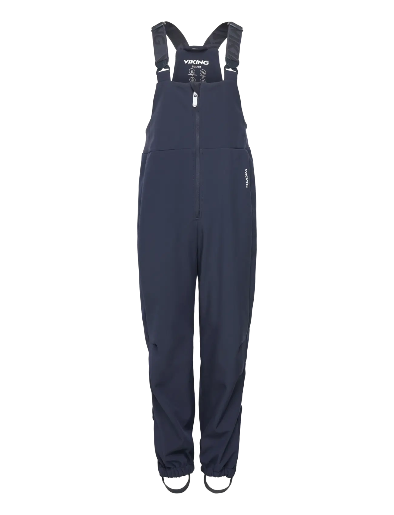 Viking Play Softshell Bib Pants, 110, Softshells, Marineblau - Trousers, Kinder