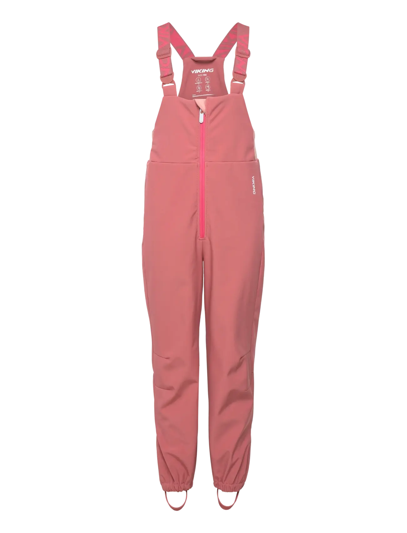 Viking Play Softshell Bib Pants, 104, Softshells, Rosa - Trousers, Kinder