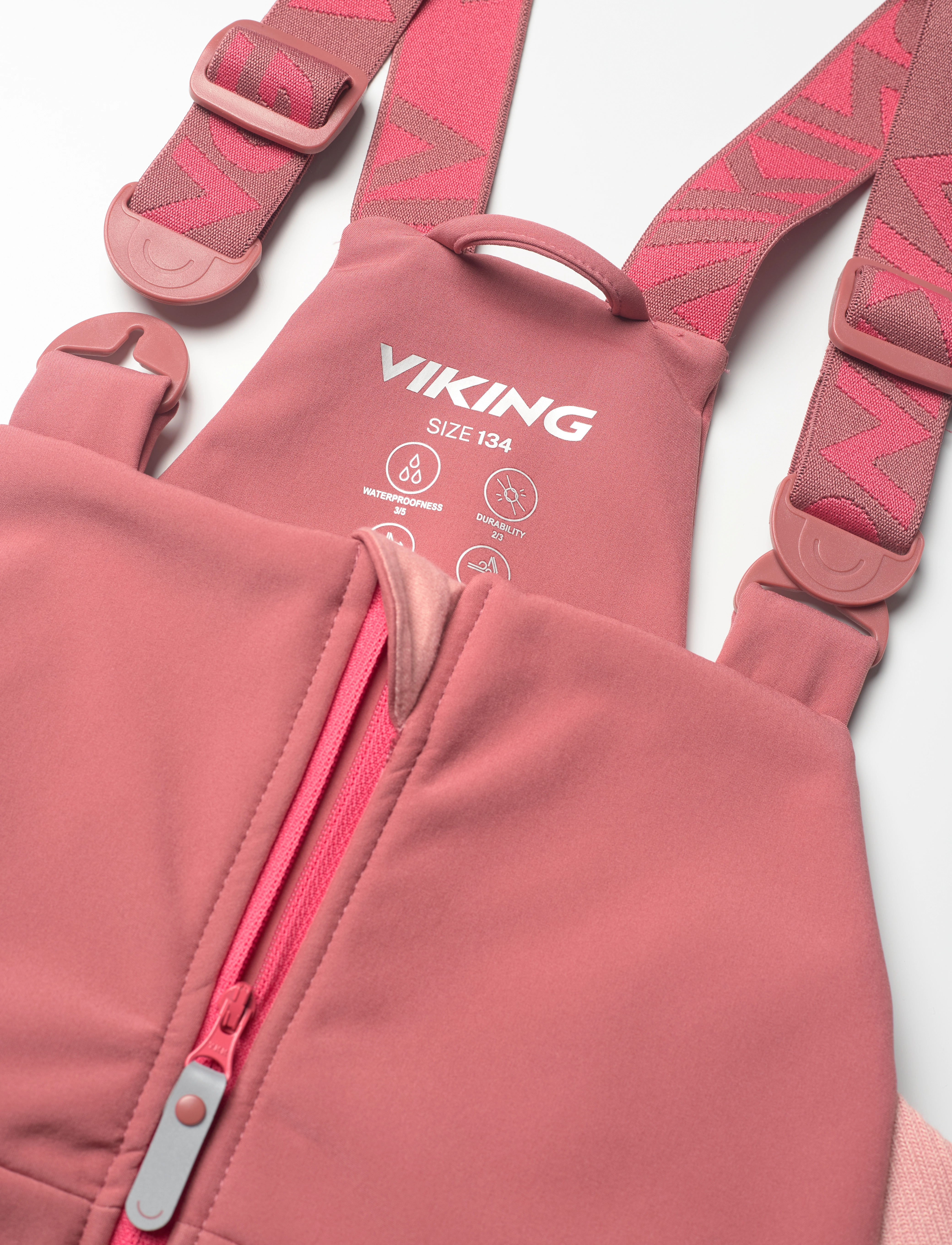 Viking - Play Softshell Bib Pants - skalbyxor - pink - 2