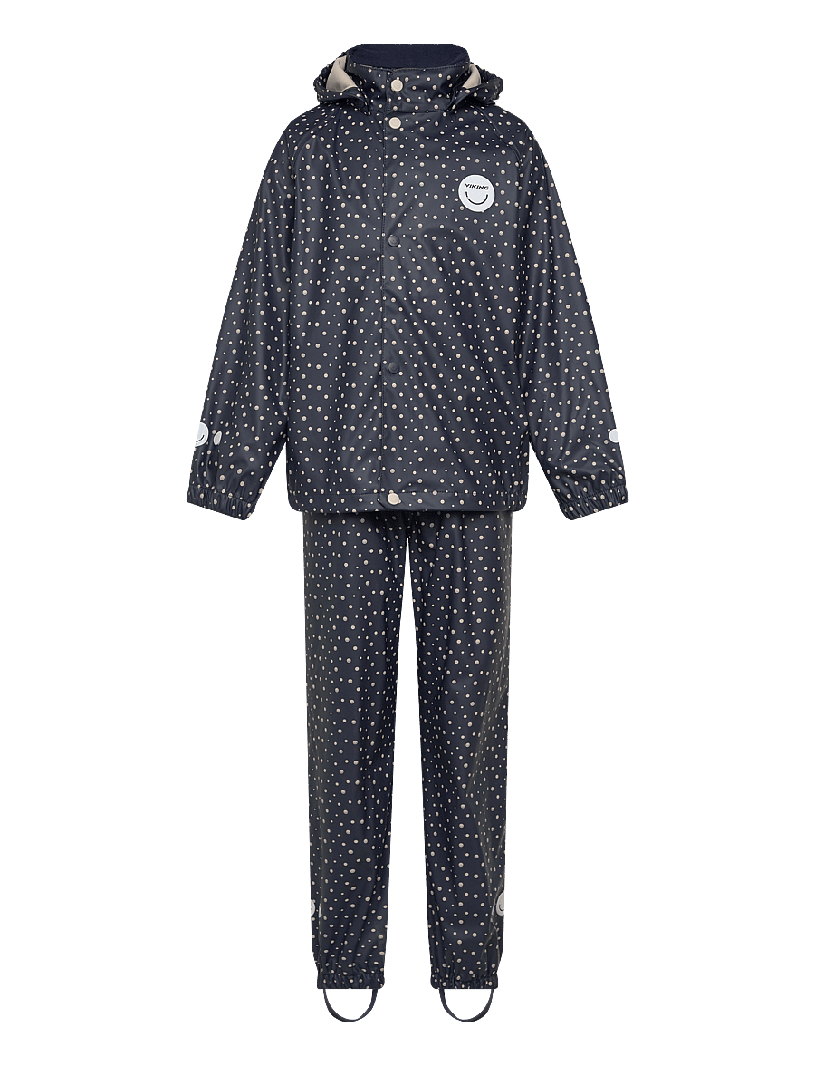 Viking - Jolly Print Rain Set - overtøj - navy - 0
