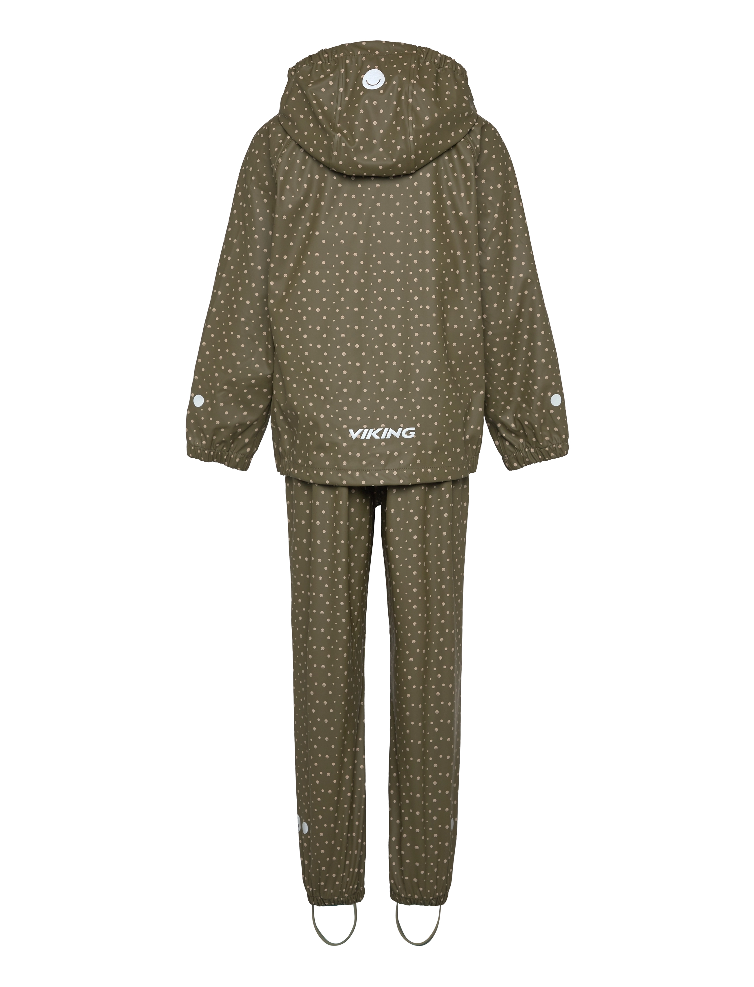 Viking - Jolly Print Rain Set - ytterkläder - olive - 1