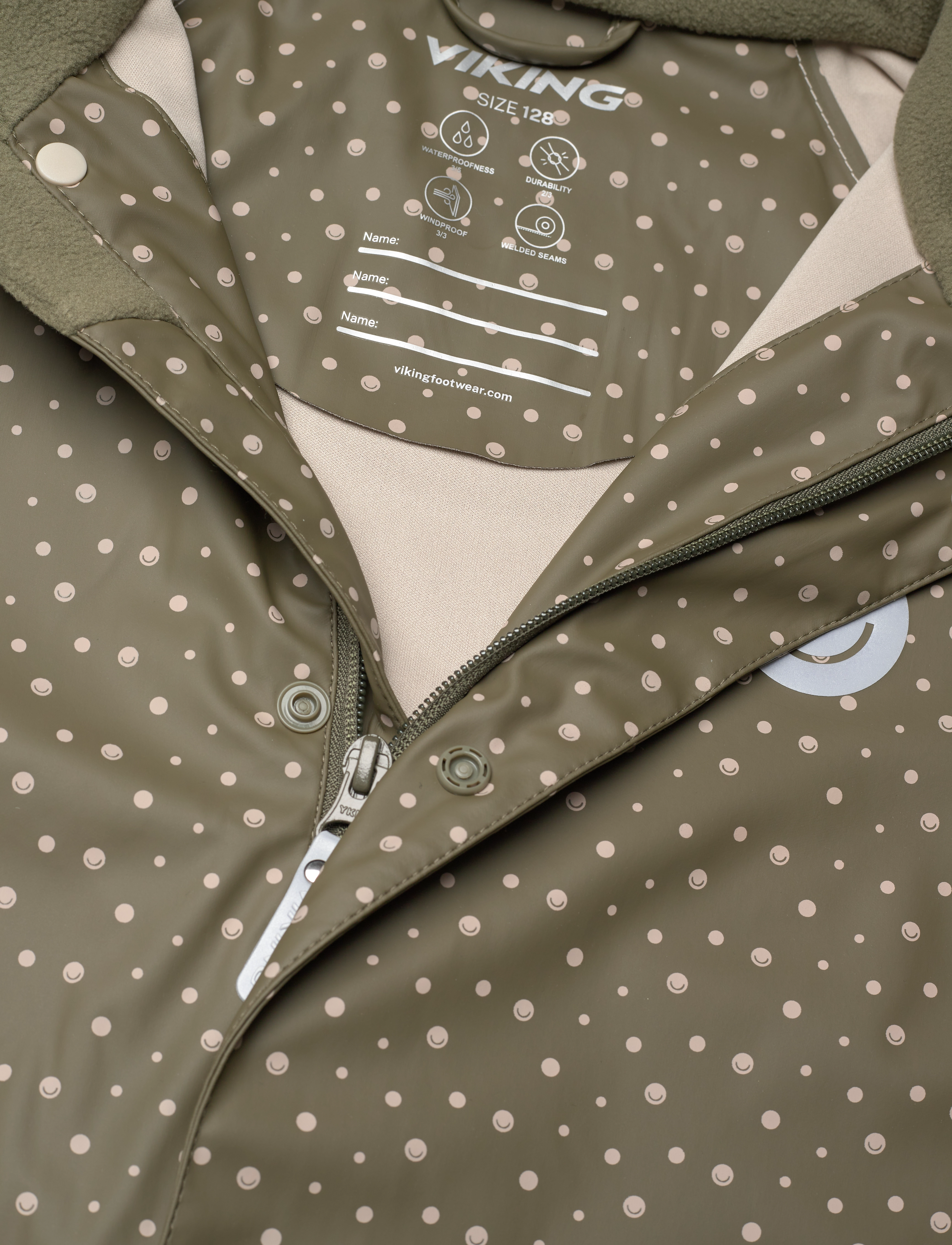 Viking - Jolly Print Rain Set - ytterkläder - olive - 4