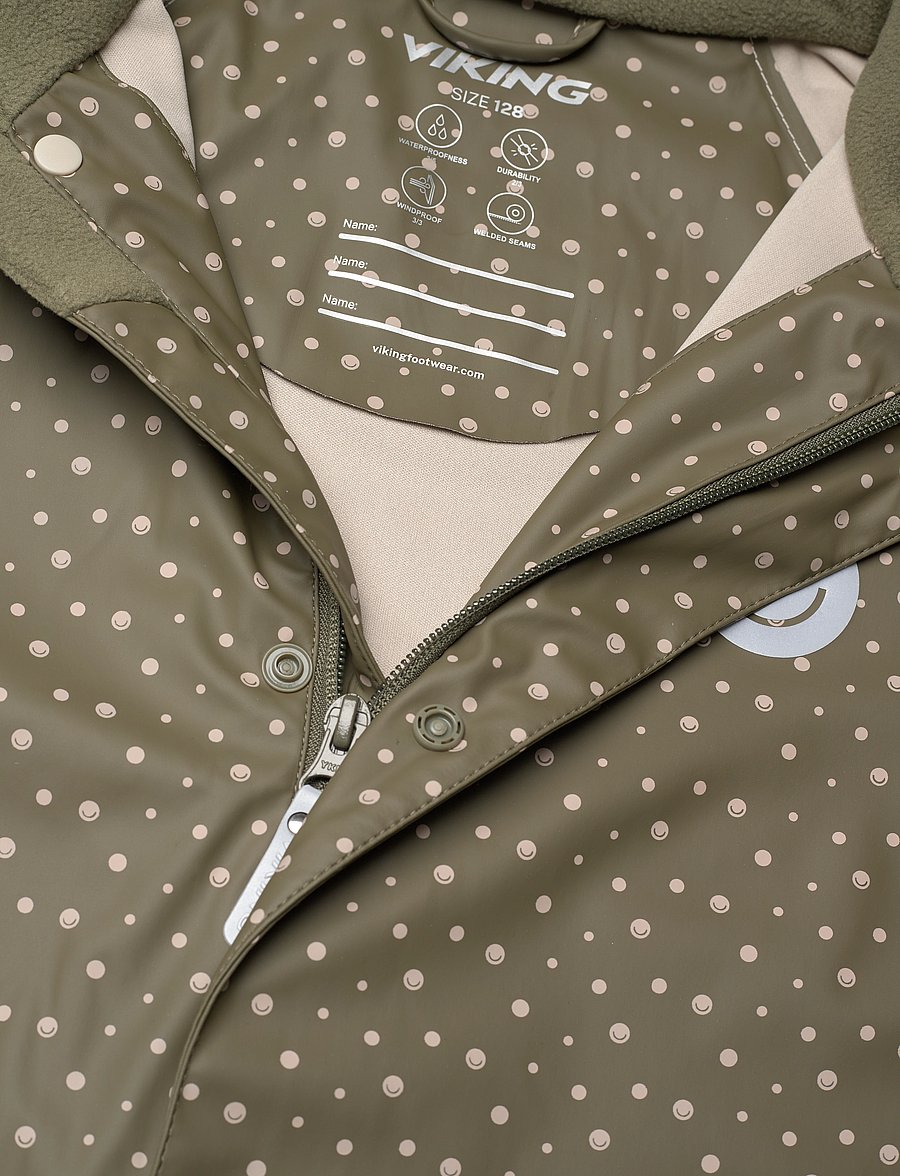 Viking - Jolly Print Rain Set - ytterkläder - olive - 4