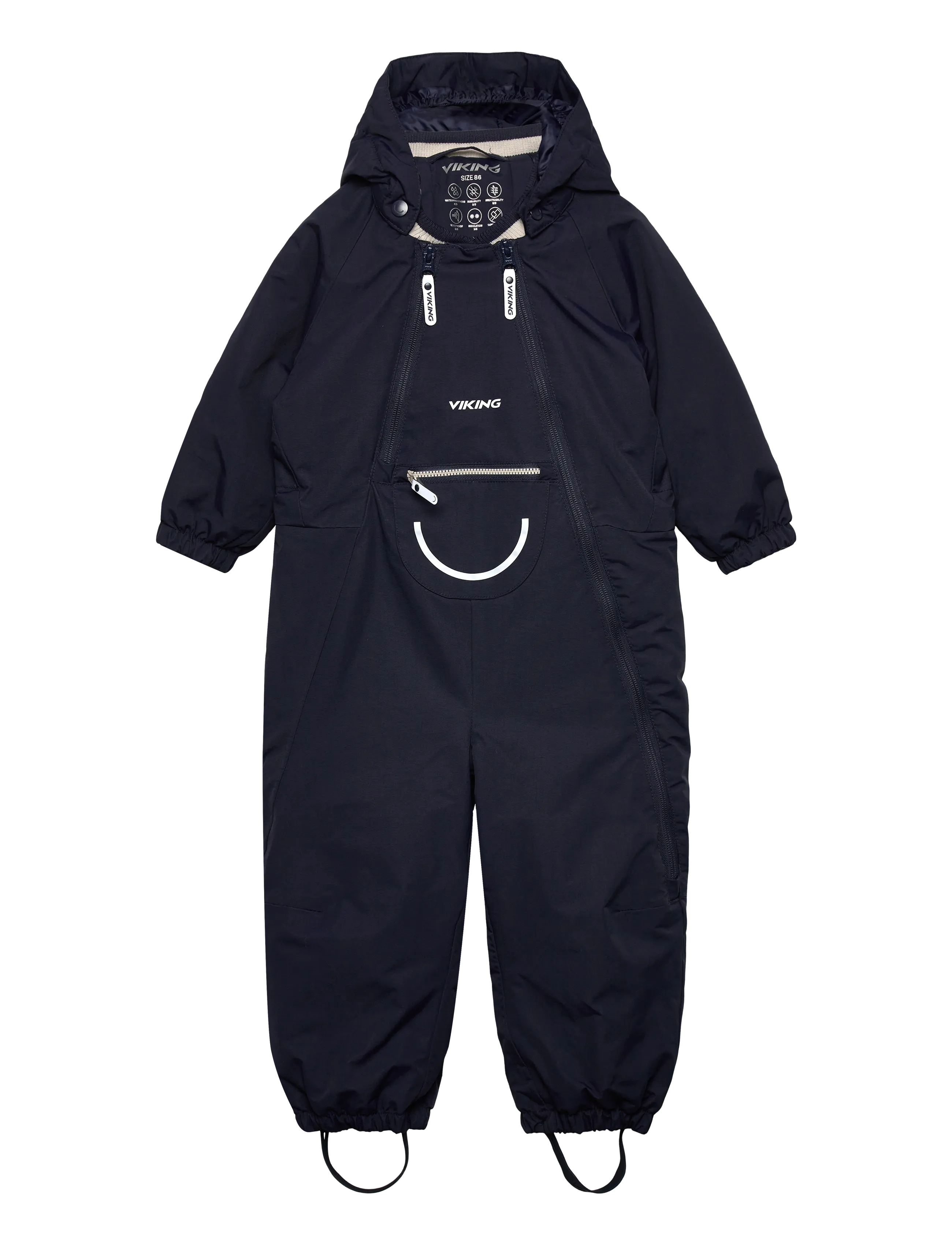 VIKING Alv Winter Playsuit Navy - 80 - Kinder