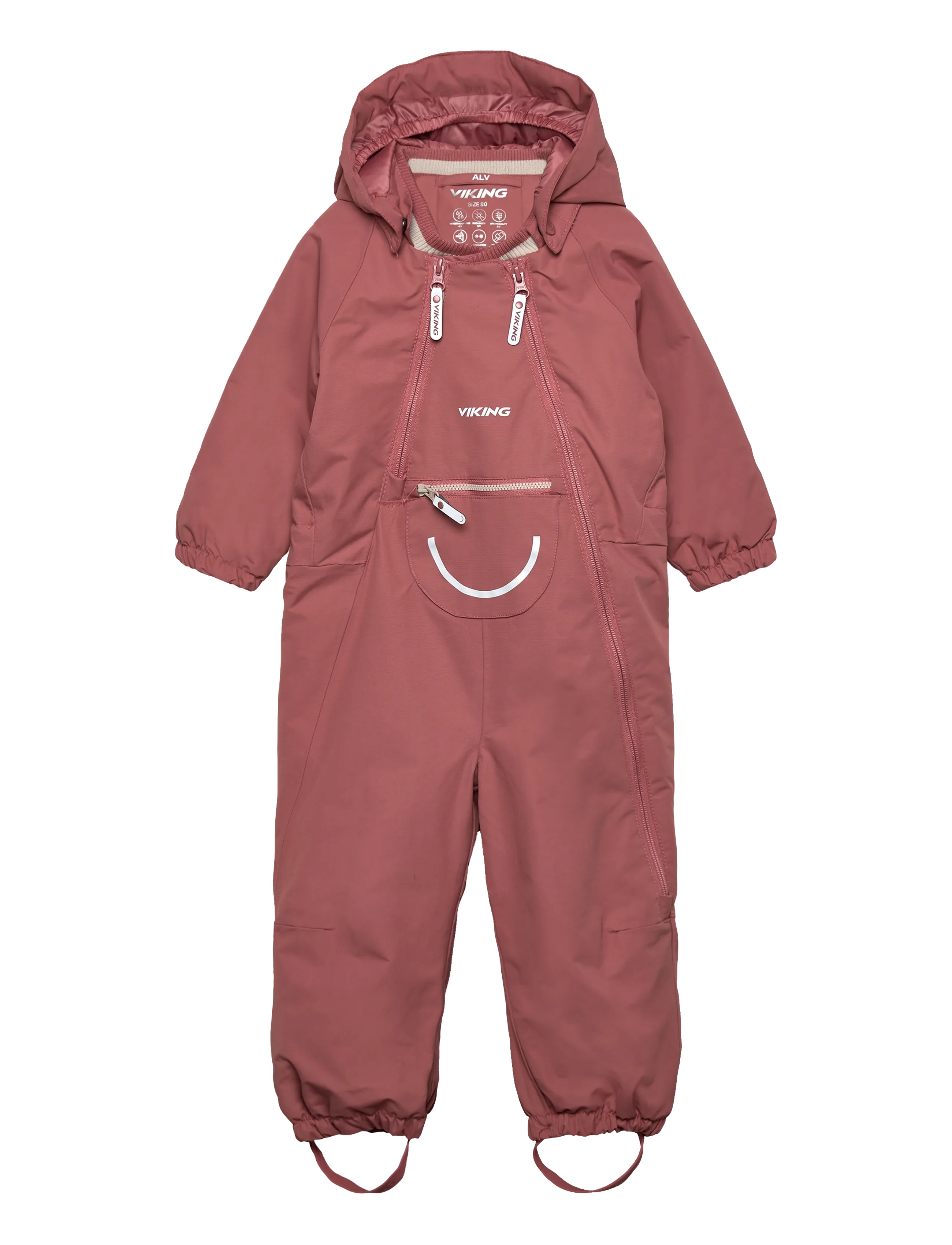 Viking Alv Winter Playsuit, Børn, Flyverdragt, Pink, Str: 86