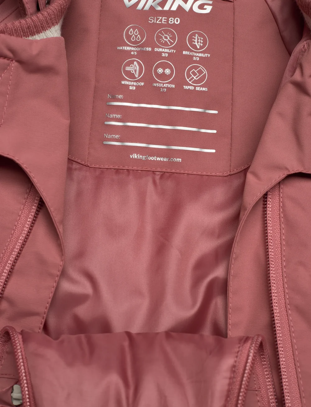 Viking - Alv Winter Playsuit - outdoor - pink - 2