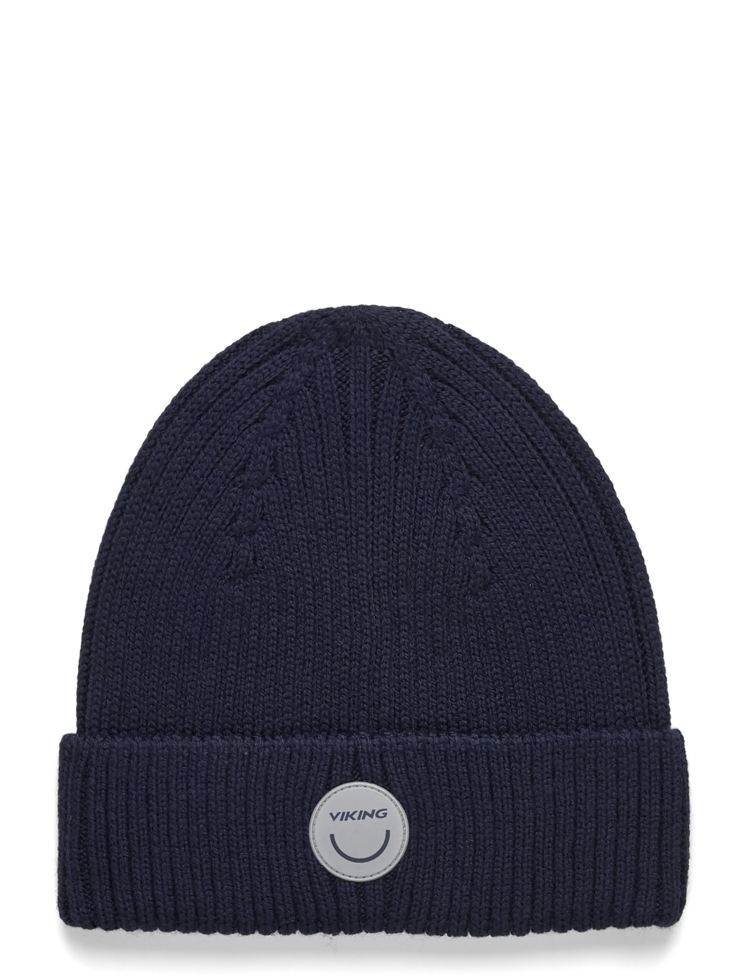 VIKING Play Wolle Rib Pudelmütze Navy - 50/52 - Kinder