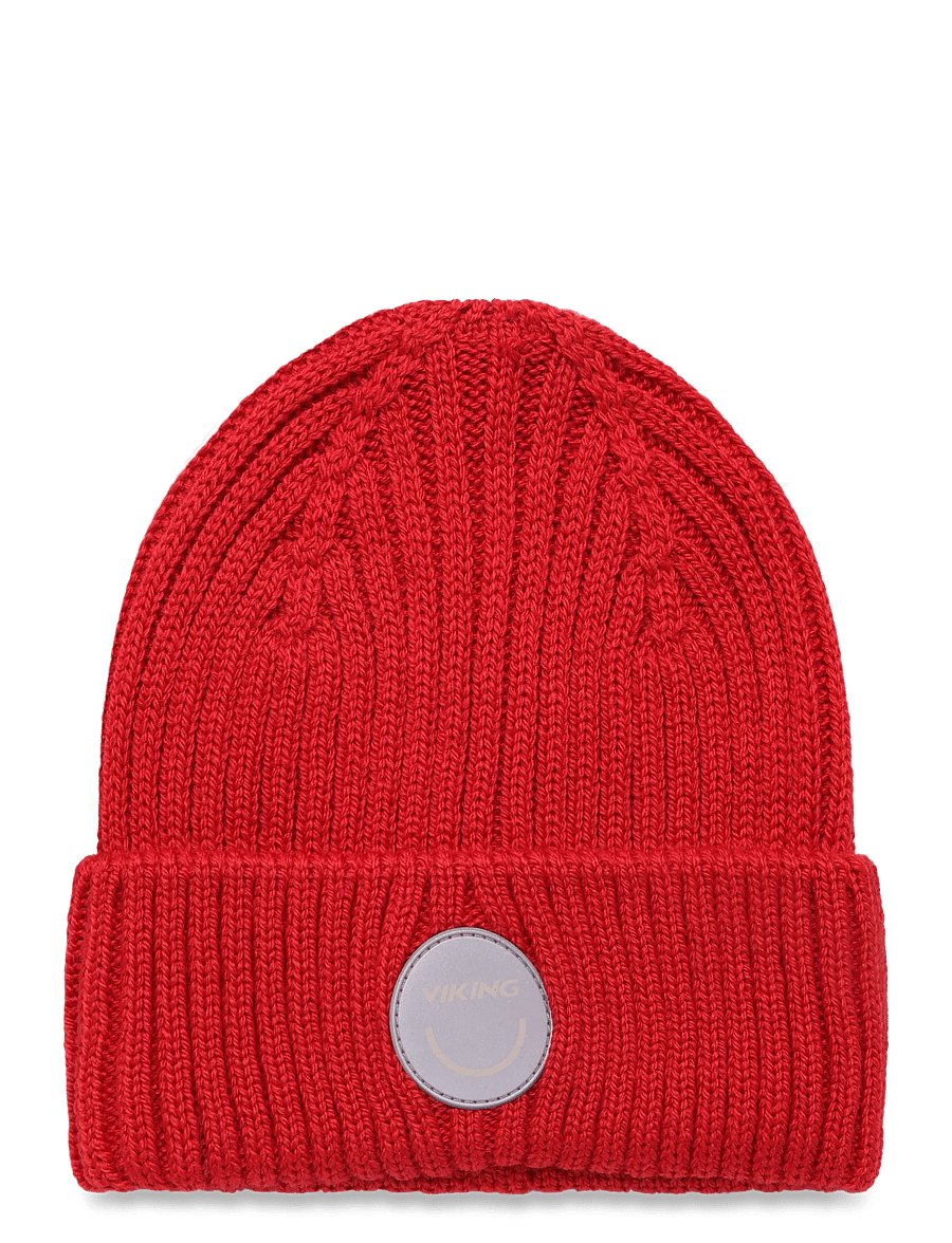 Viking - Play Wool Rib Beanie - beanies - red - 0