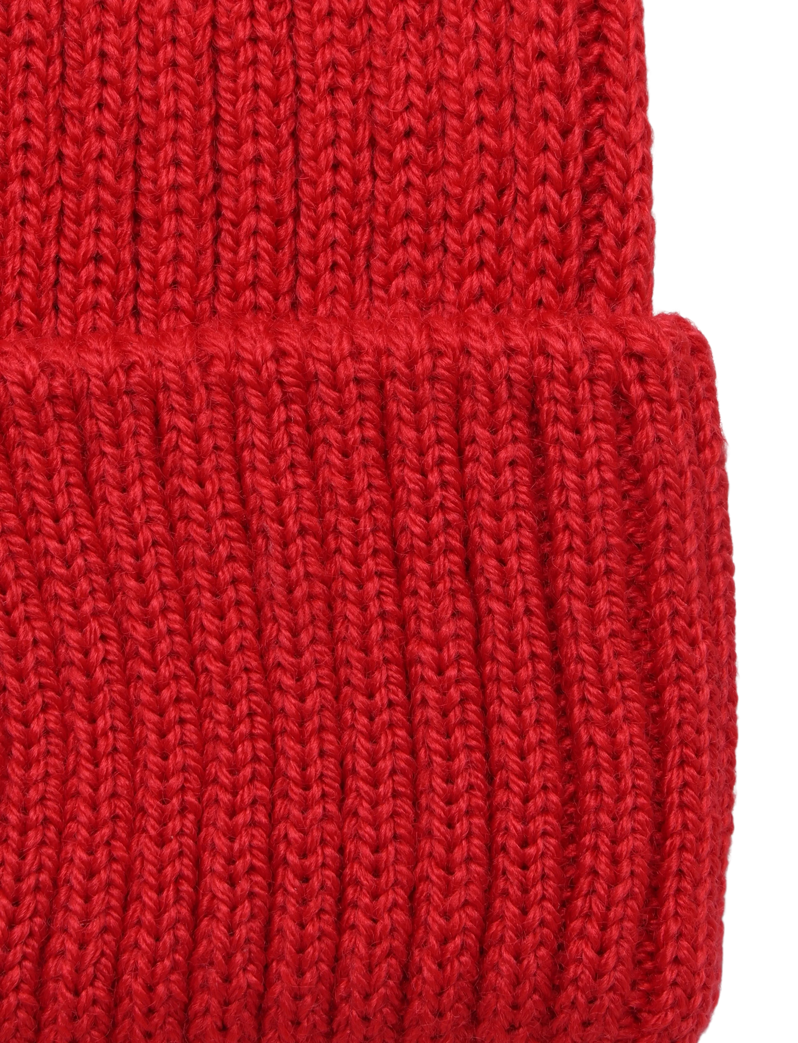 Viking - Play Wool Rib Beanie - beanies - red - 2