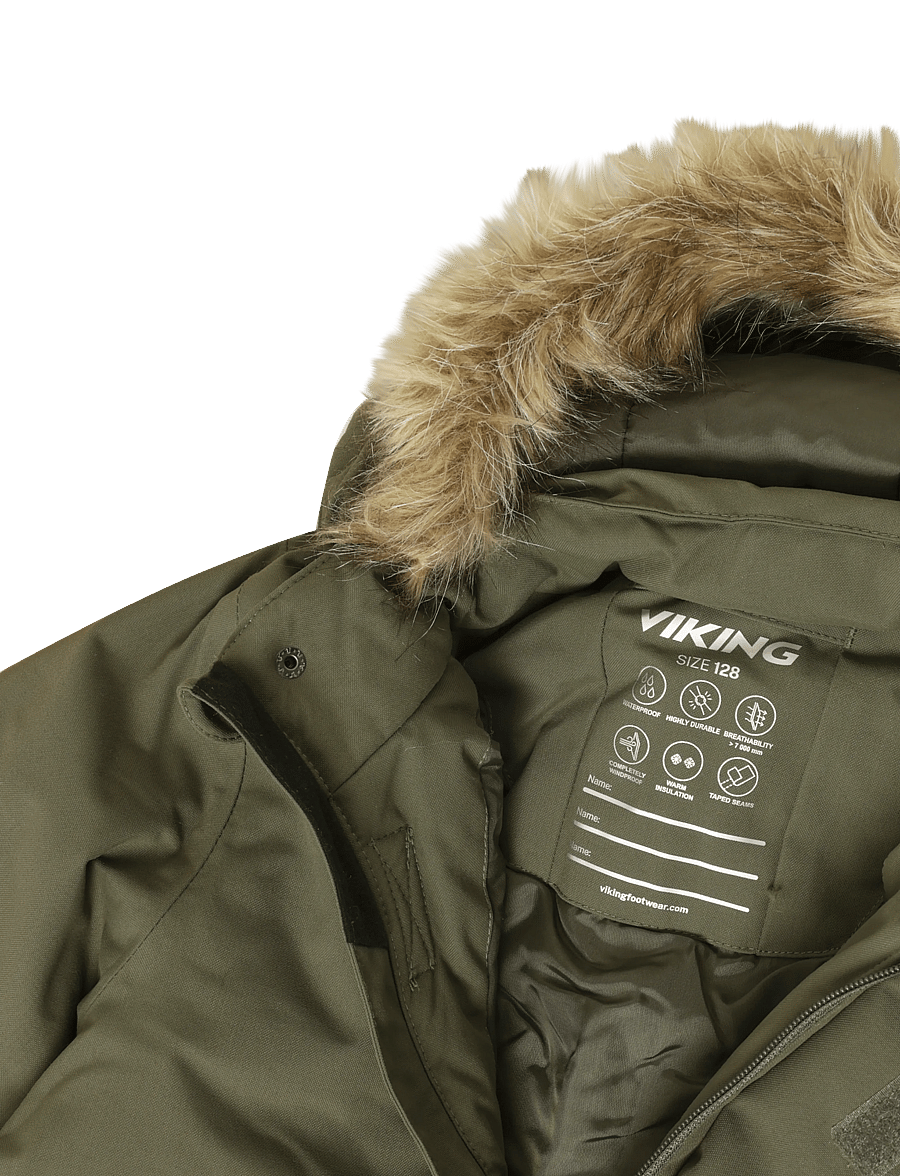 Viking - Play Winter Playsuit Thermal - termokombinesoonid - olive - 2