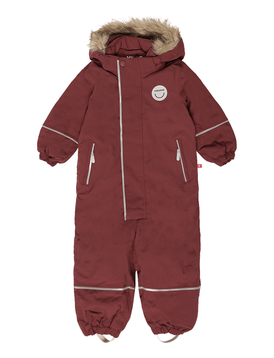 Viking - Play Winter Playsuit Thermal - termokombinesoonid - wine - 0