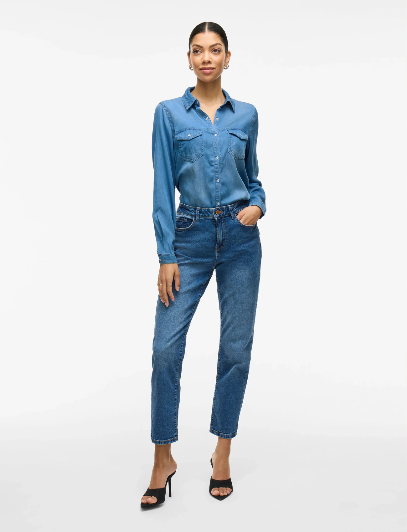 VILA Vibista Denim Shirt skjortor dam – bild 8