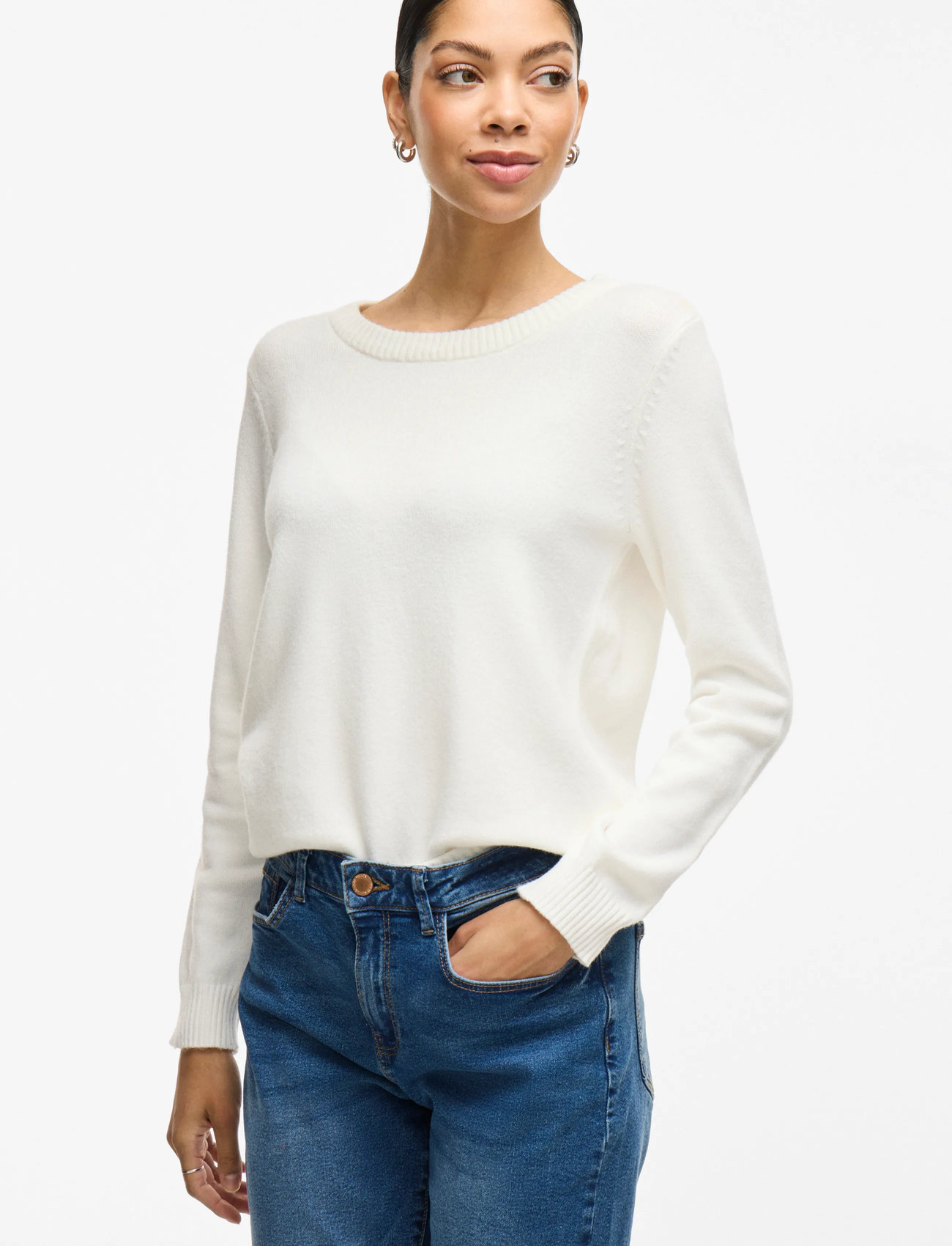 VILA Viril O-neck L/S Knit Top stickade tröjor dam – bild 10