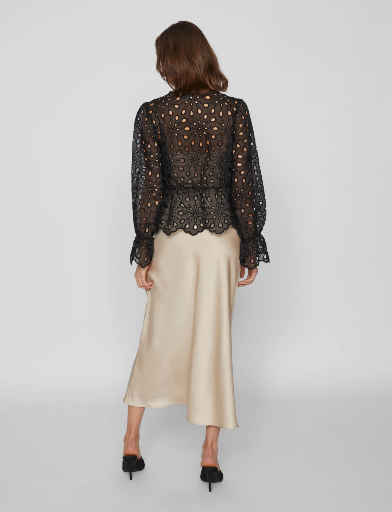 VILA Midi-kjolar Noos Elette Skirt Cement midikjolar dam – bild 8