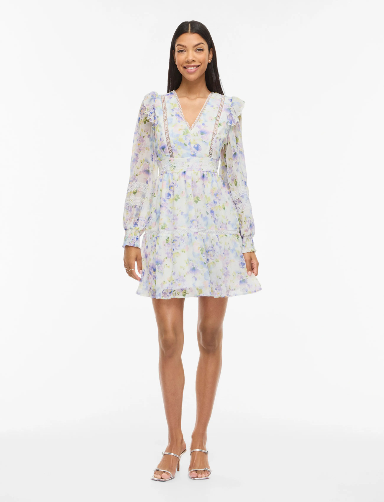 VILA Viroman New V-neck L/S Short Dress korta klänningar dam – bild 9