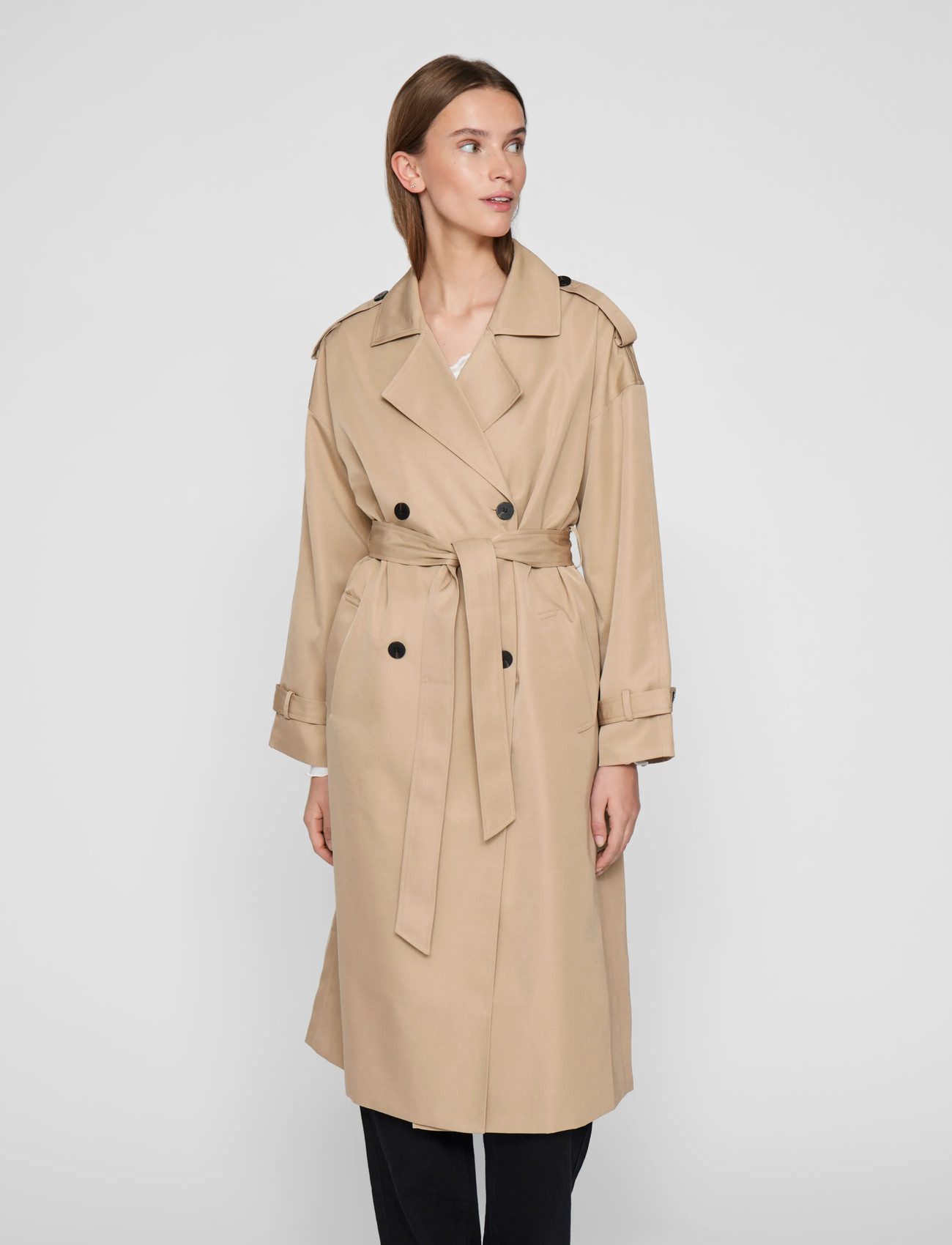 VILA Viaddison L/S LONG TRENCHCOAT trenchcoats dam – bild 9