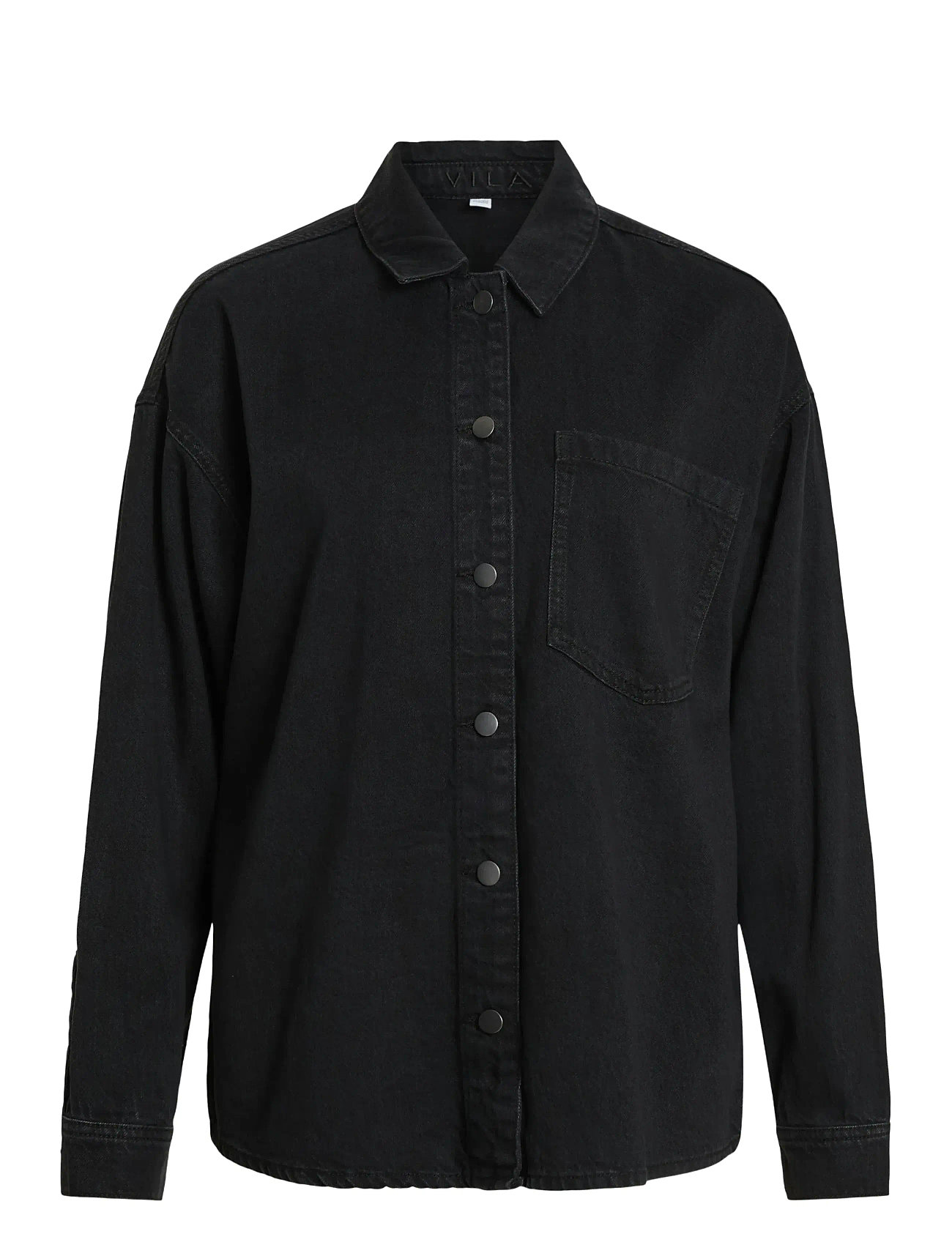 Vila Vikiki L/S Denim Shirt Blk - Black - 34