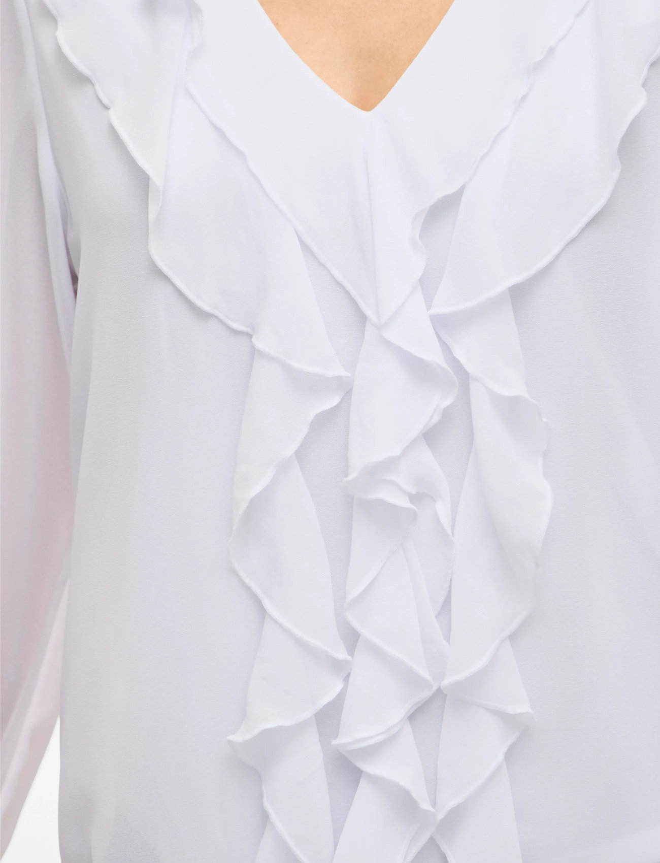 VILA Viane L/S V-NECK FRILL TOP V-N blusar dam – bild 10