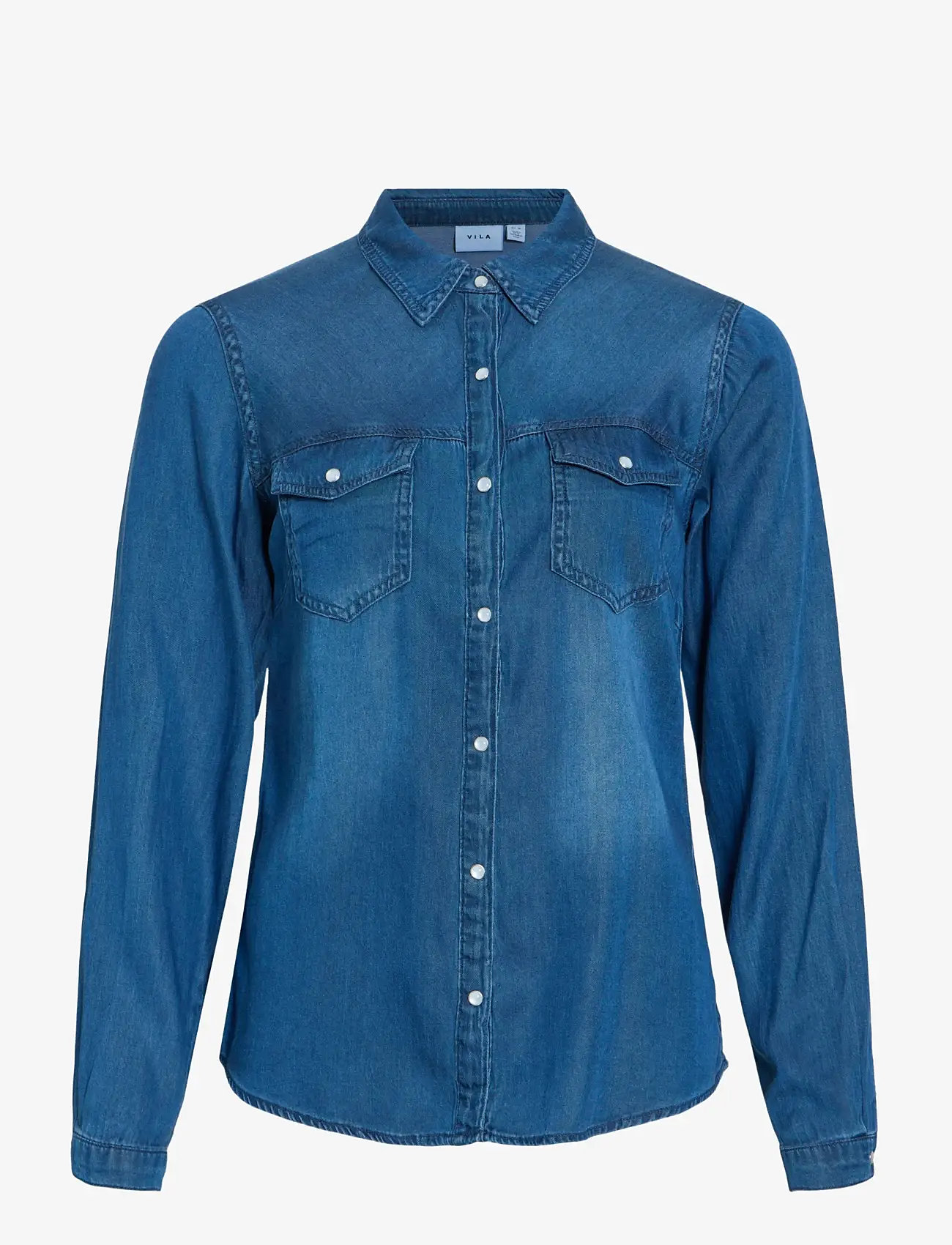 Vila - VIBISTA DENIM SHIRT-NOOS - denimskjorter - dark blue denim - 1
