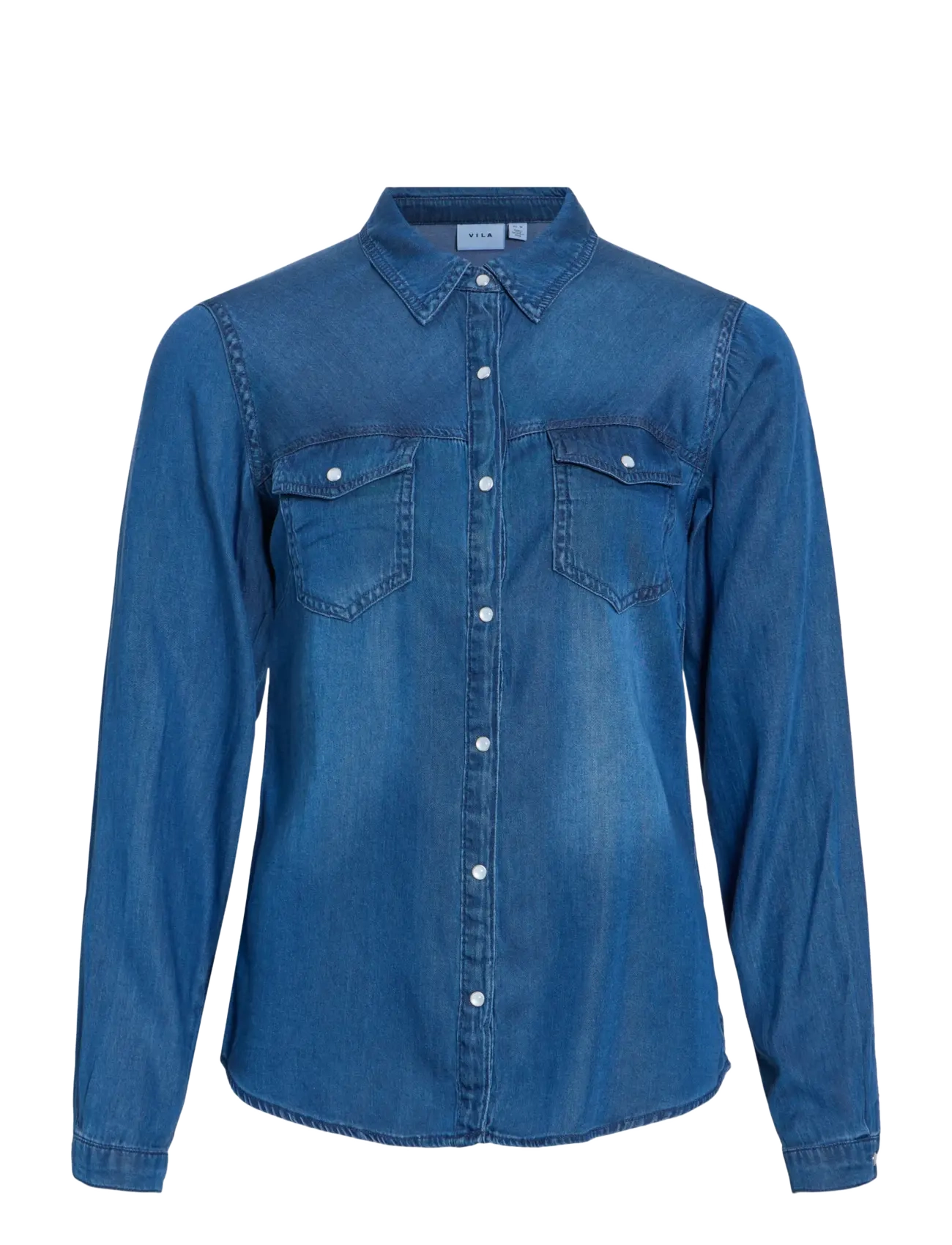Vila VIBISTA DENIM SHIRT-NOOS - Bluser & Skjorter - DARK BLUE DENIM / blue