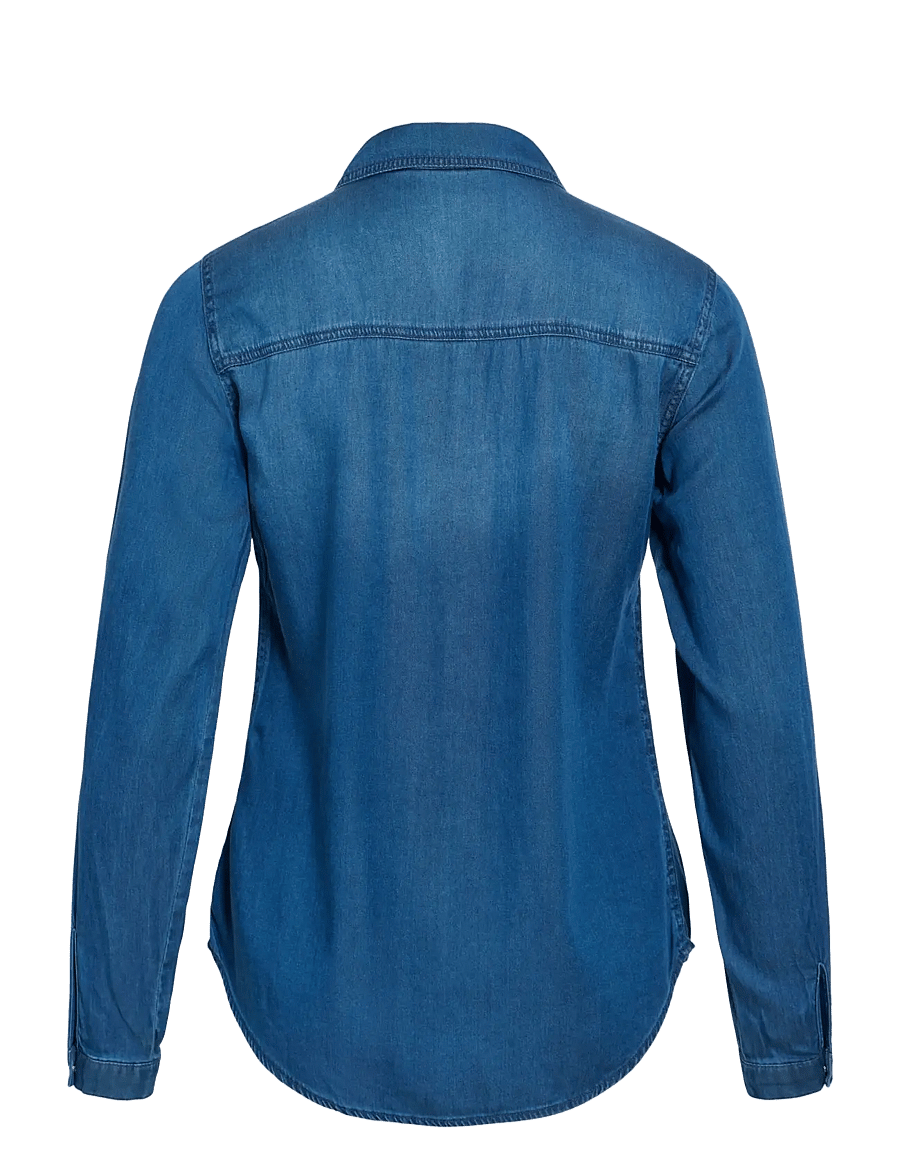 Vila - VIBISTA DENIM SHIRT-NOOS - jeanshemden - dark blue denim - 2