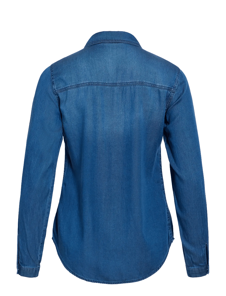 Vila - VIBISTA DENIM SHIRT-NOOS - jeanshemden - dark blue denim - 2