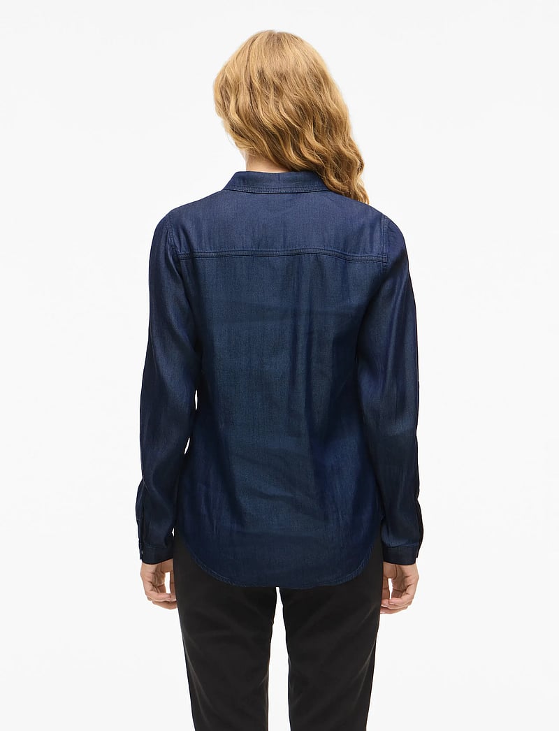 Vila - VIBISTA DENIM SHIRT-NOOS - jeanshemden - dark blue denim - 3