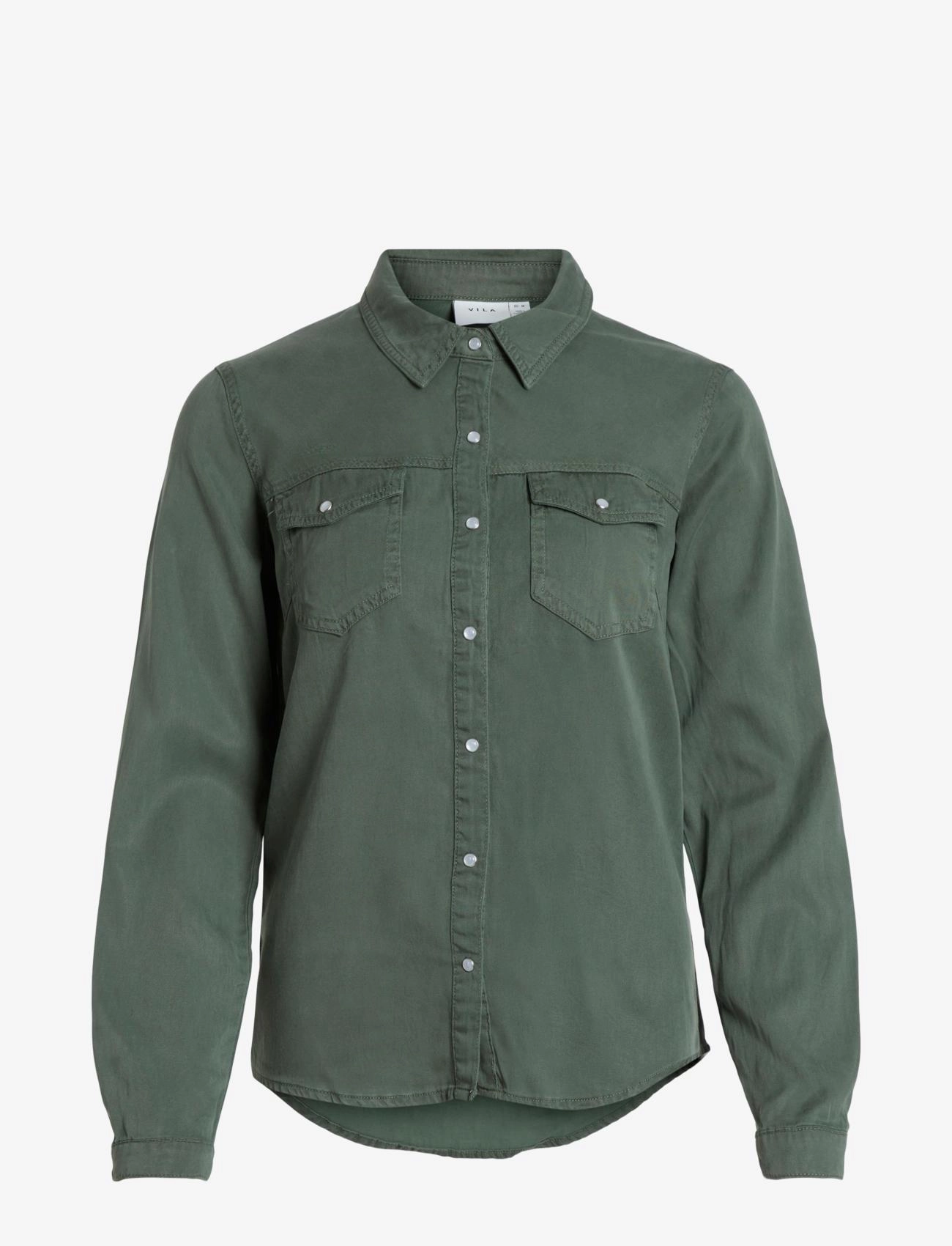 VIBISTA DENIM SHIRT/SU-NOOS - DUCK GREEN