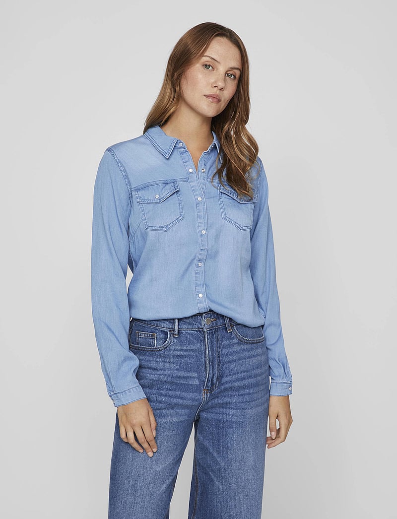 Vila - VIBISTA DENIM SHIRT/SU-NOOS - jeanshemden - medium blue denim - 0