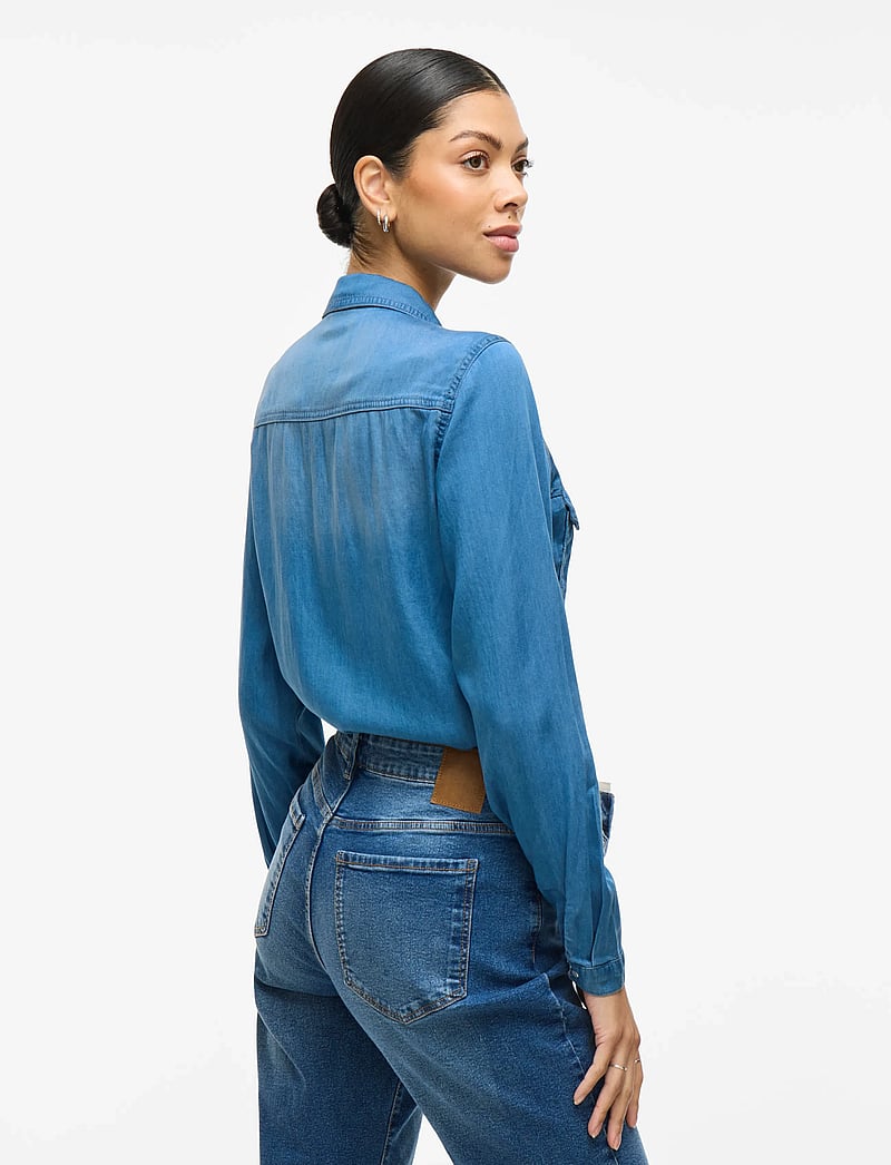 Vila - VIBISTA DENIM SHIRT-NOOS - jeanshemden - medium blue denim - 3